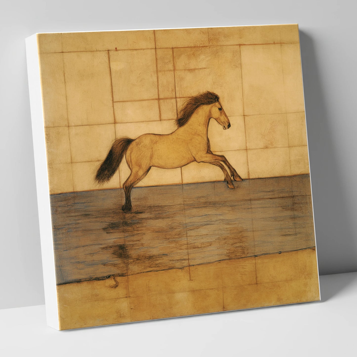 Classical Canter Study horse portrait canvas wall art
