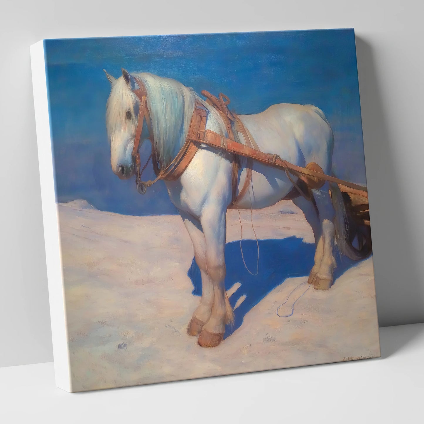 The Patient Grey working horse canvas wall art