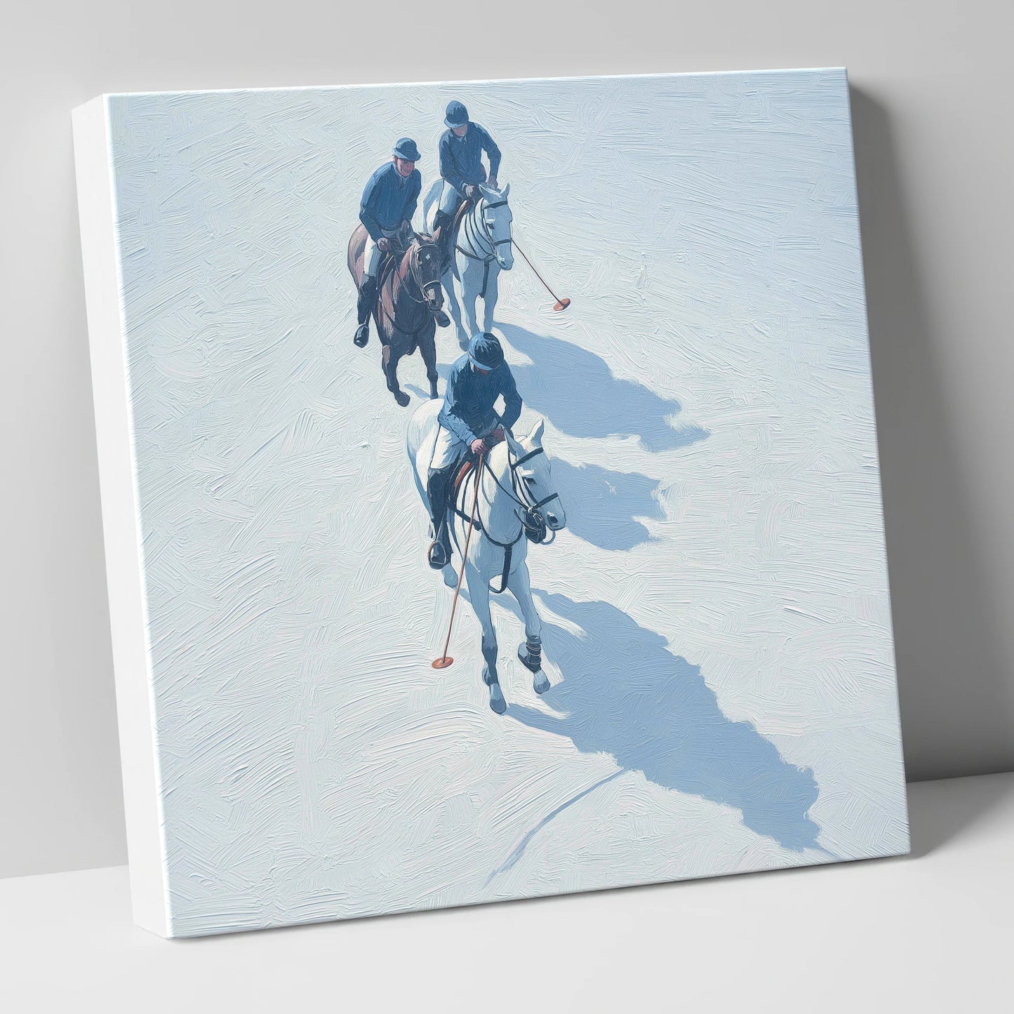 The Long Shadow Chukka polo horse canvas wall art