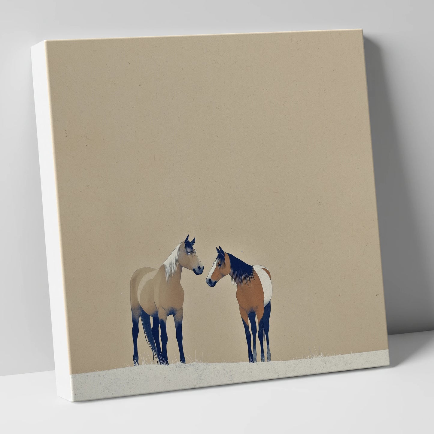 Quiet Companions wild horses canvas wall art