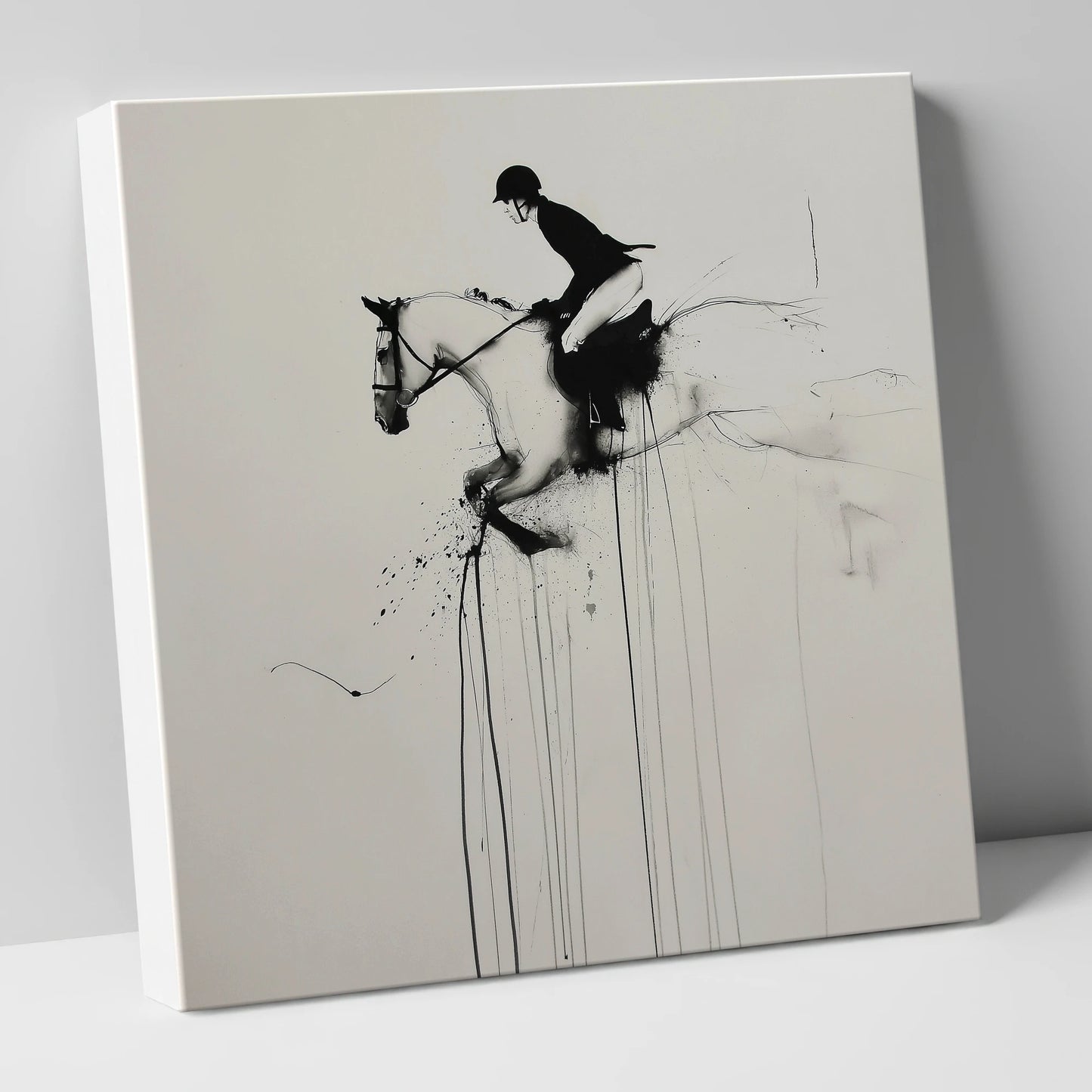Airborne Elegance show jumping horse canvas wall art