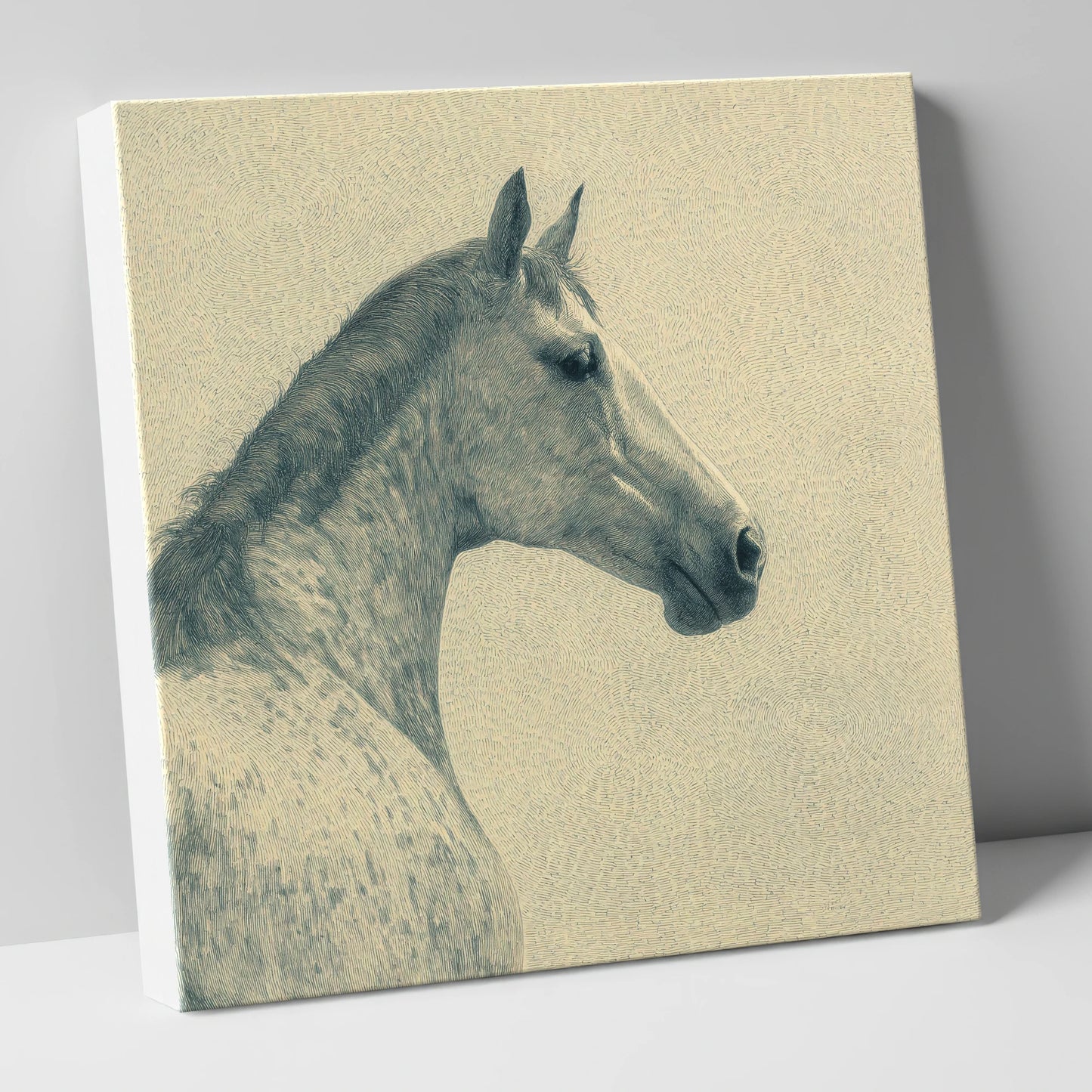 The Dappled Profile horse breed canvas wall art