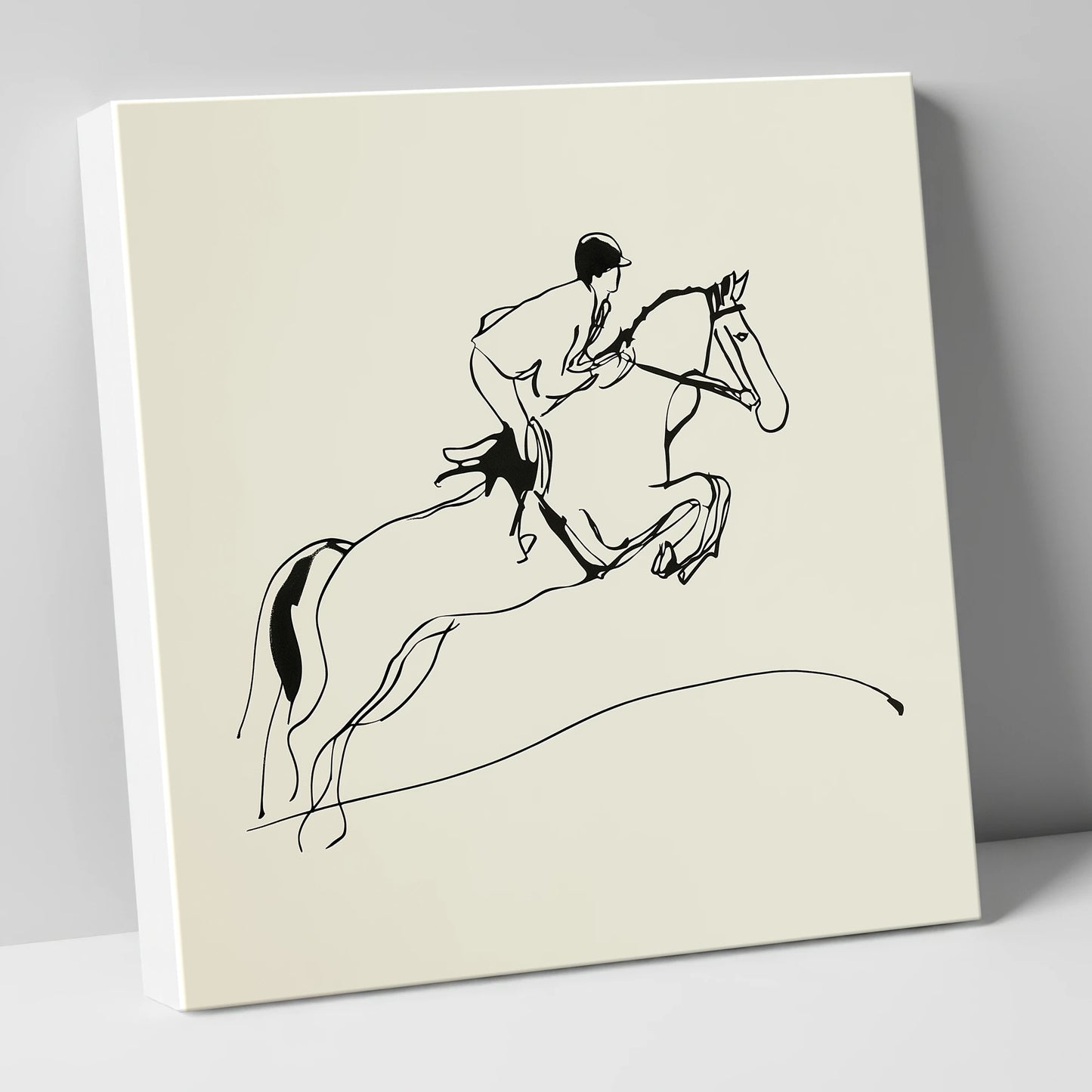The Perfect Arc show jumping horse canvas wall art