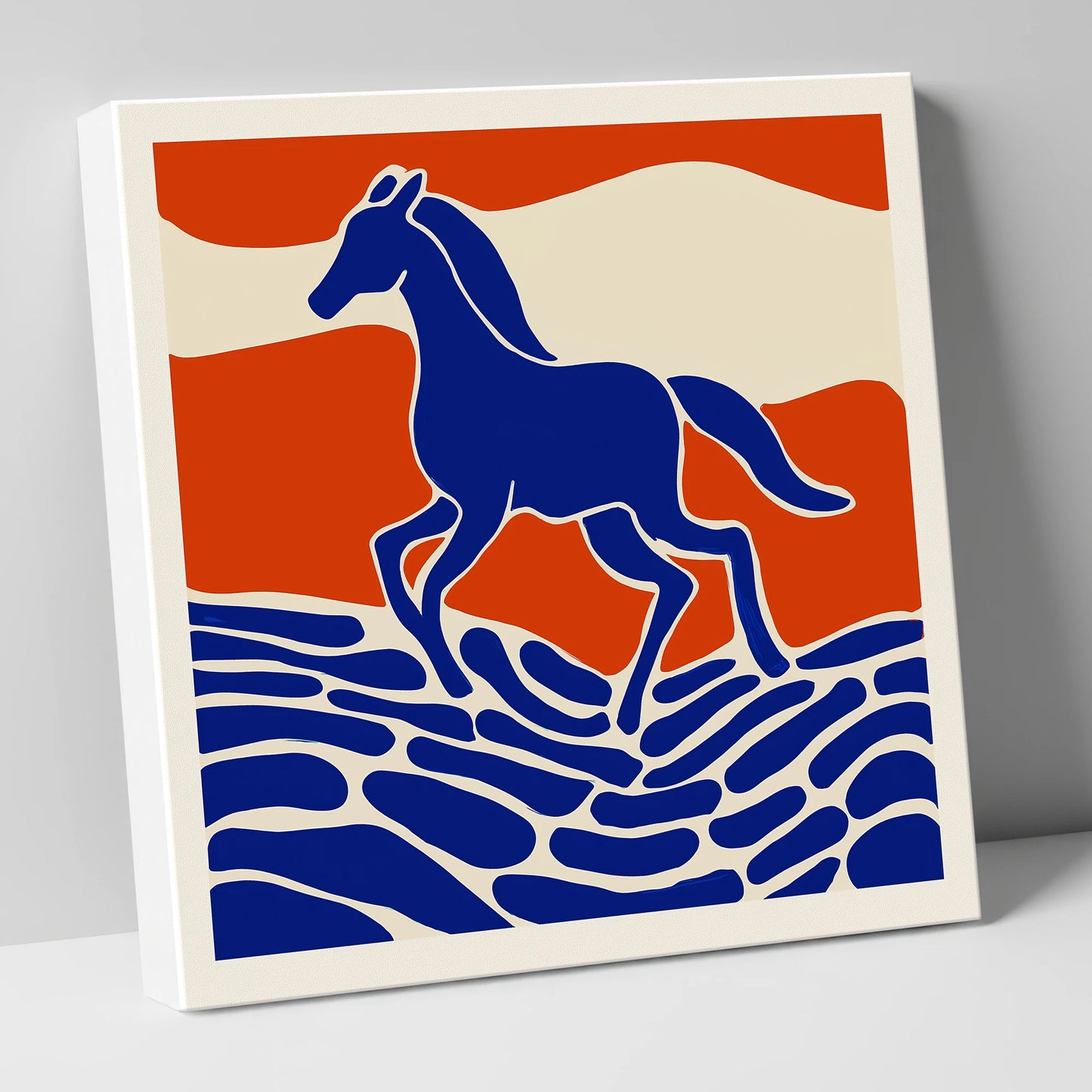 Cobalt Spirit Across the Plains wild horses canvas wall art