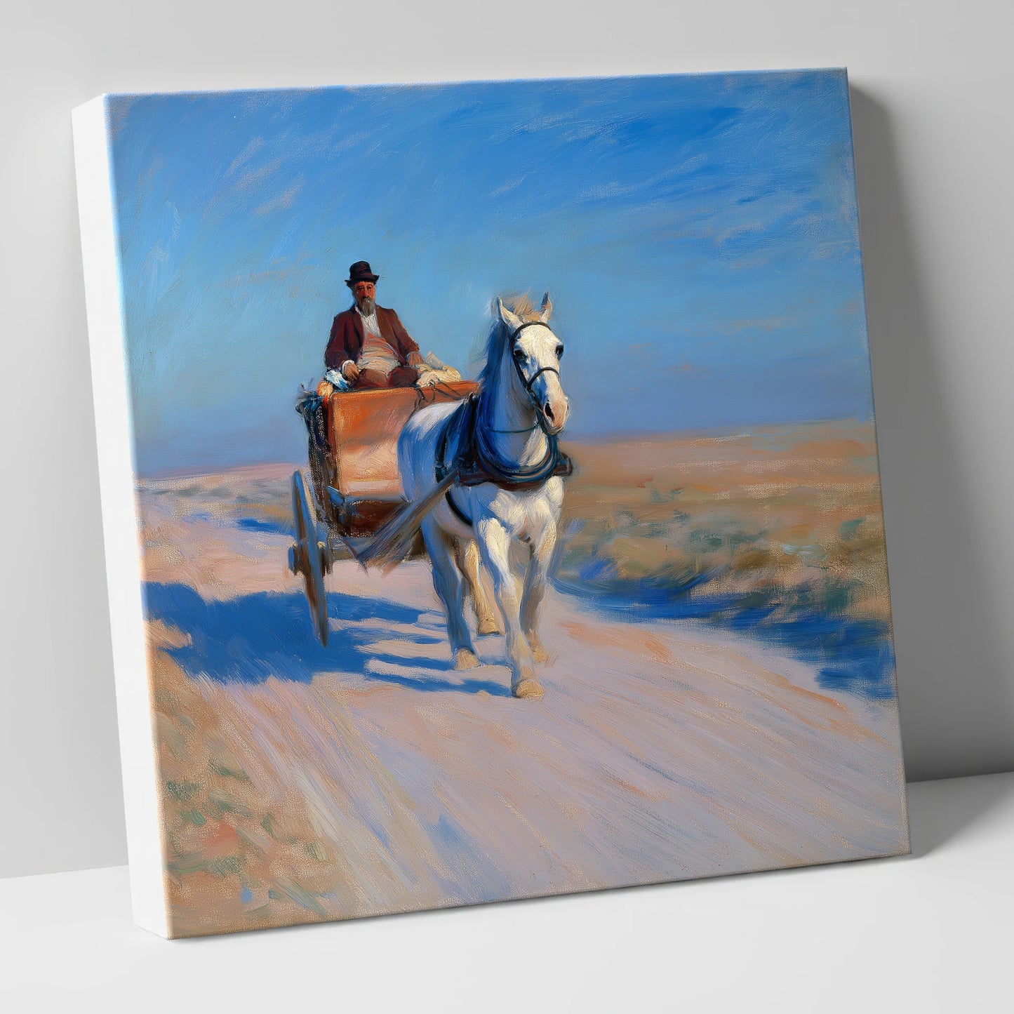 The Long Road Home working horse canvas wall art
