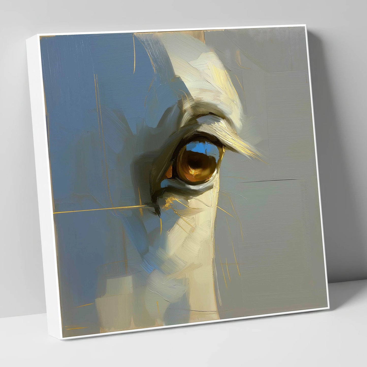 Soul of the Grey horse portrait canvas wall art
