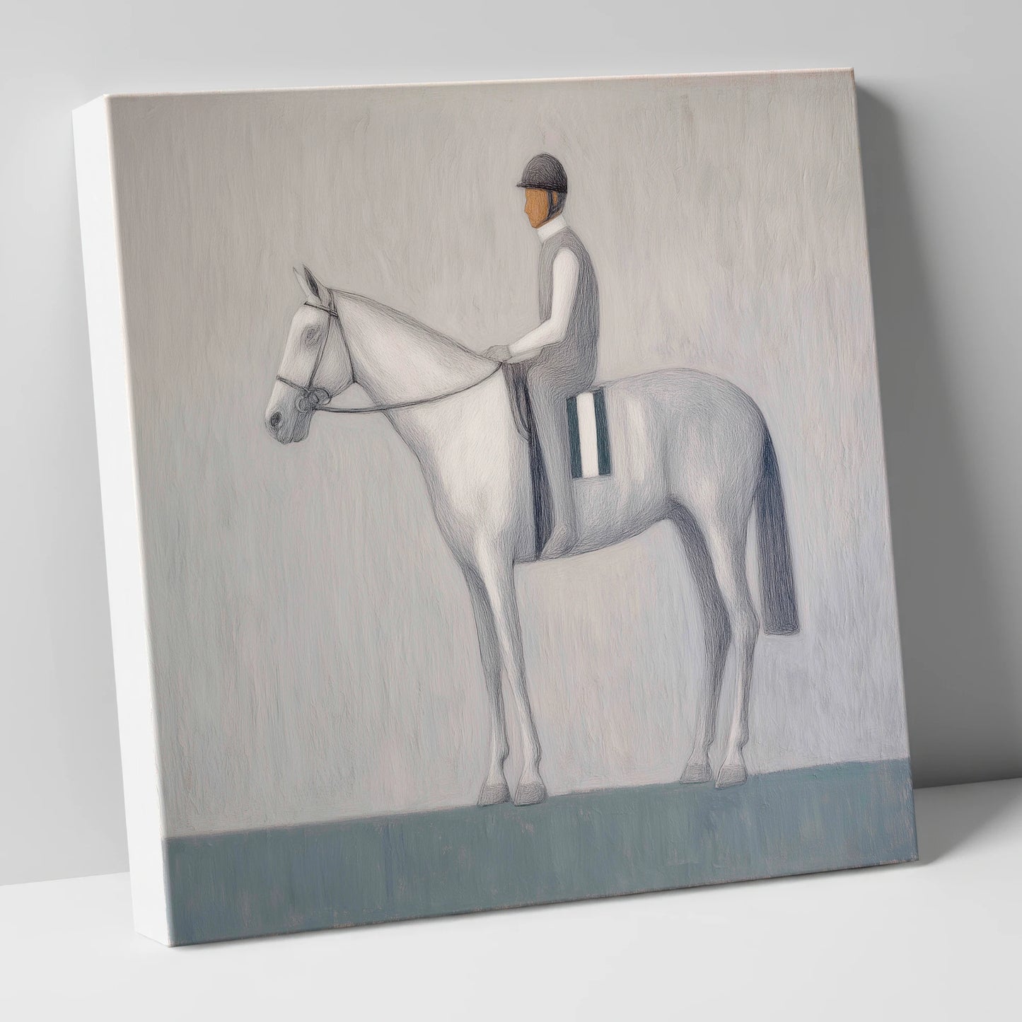 Serenity Before the Start racing horse canvas wall art