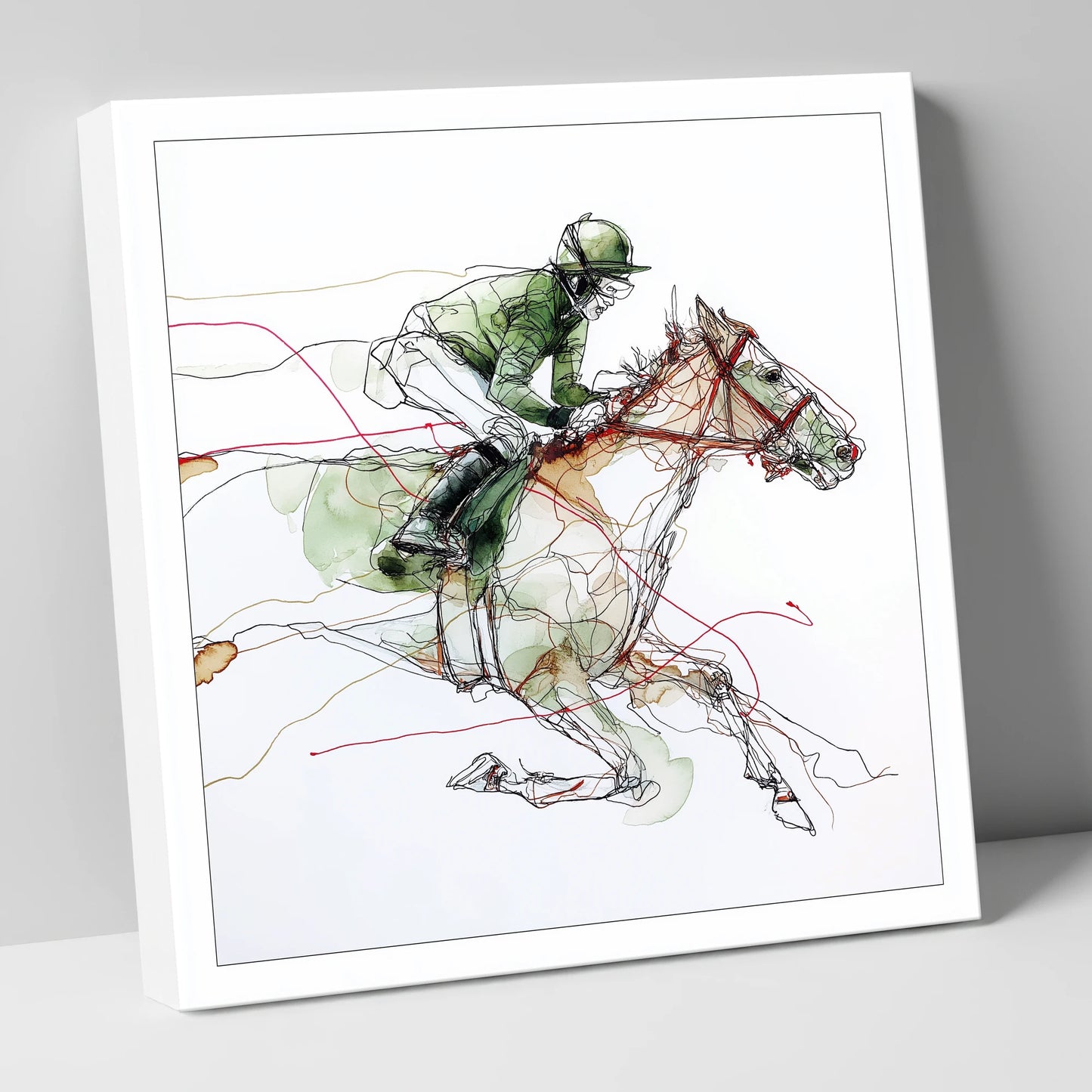 The Final Furlong racing horse canvas wall art