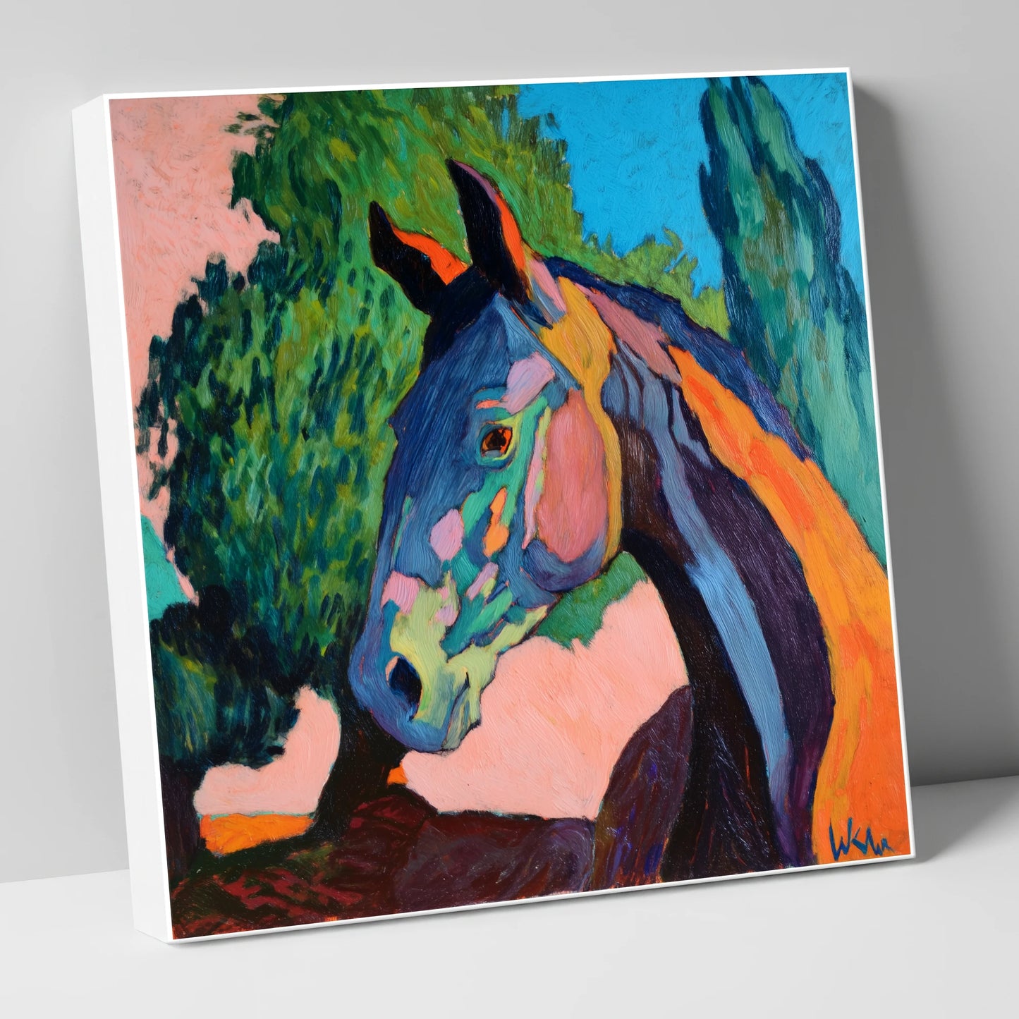 Vibrant Equine Expression horse portrait canvas wall art
