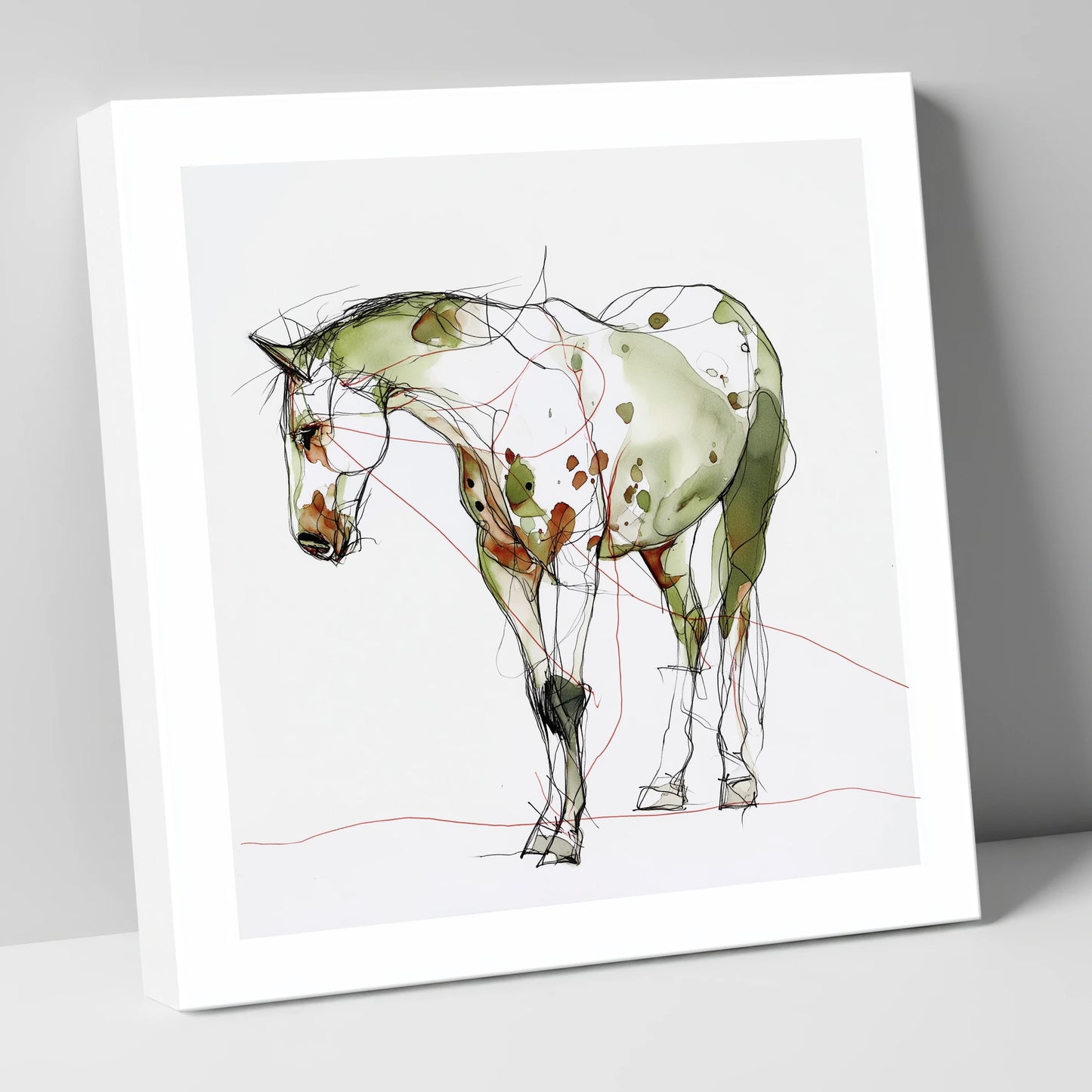Earthy Appaloosa Contour horse breed canvas wall art