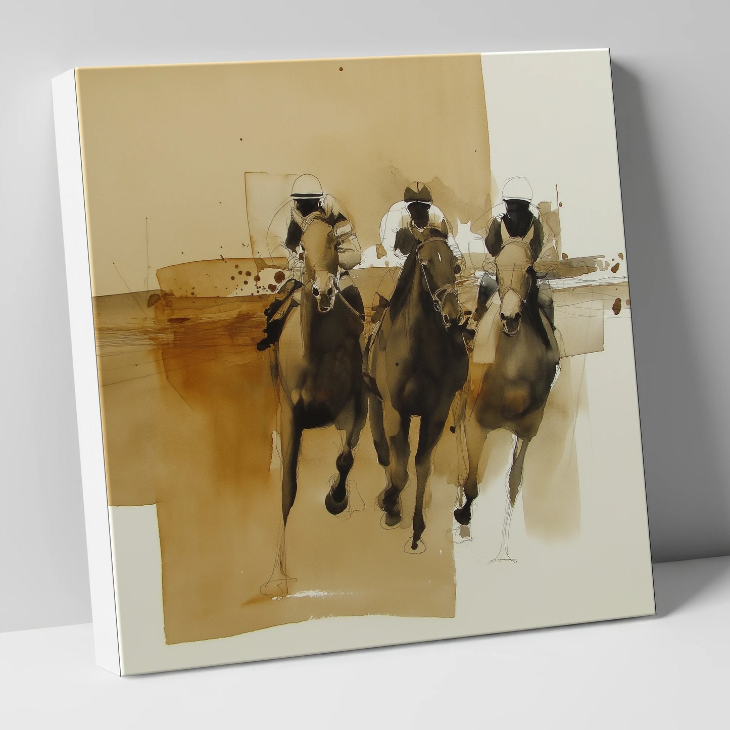 The Home Straight racing horse canvas wall art