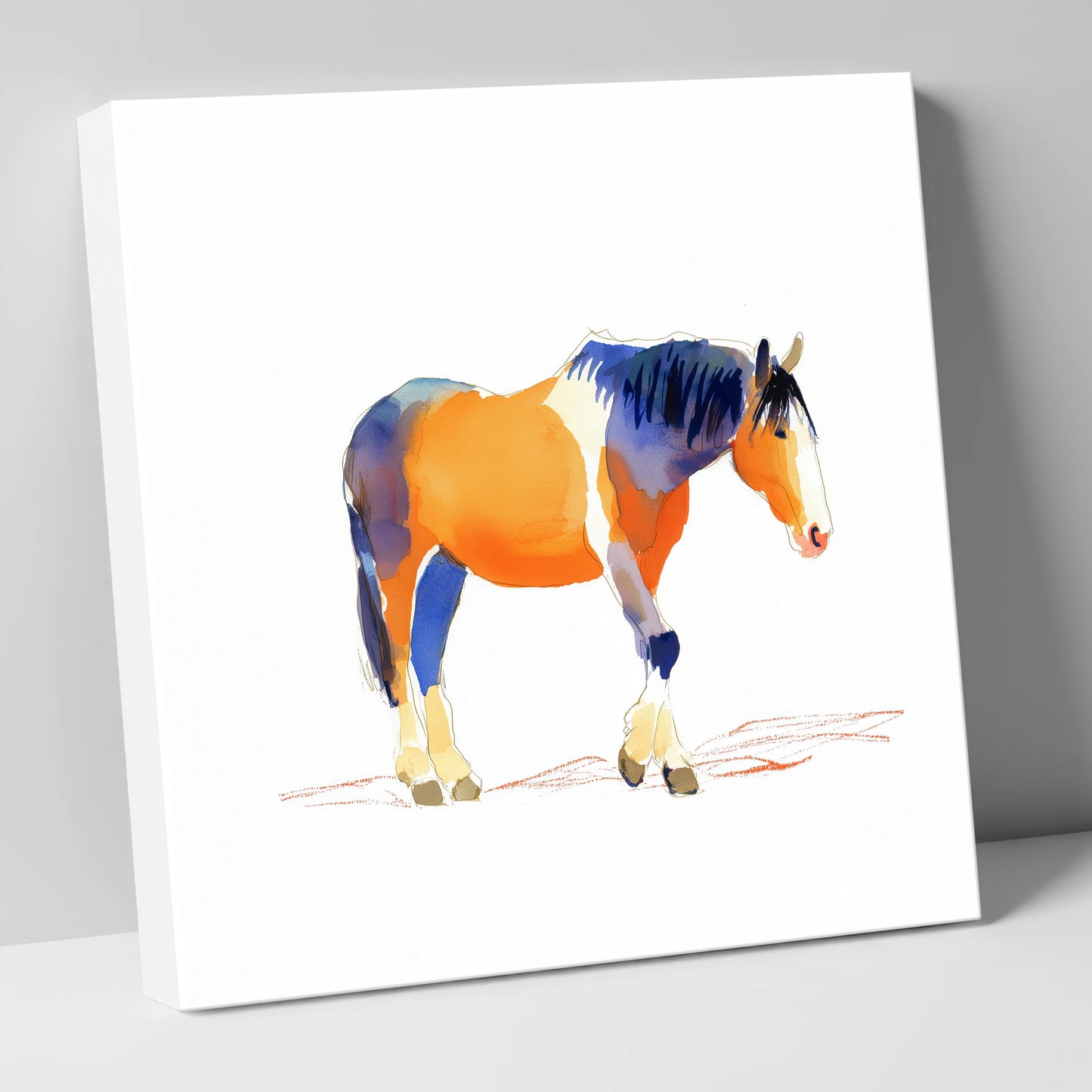 Vivid Working Stance working horse canvas wall art