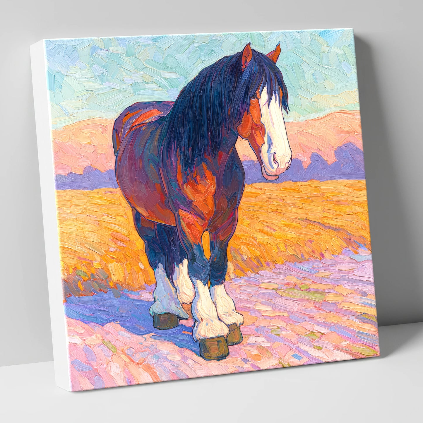 Vivid Heavy Horse horse breed canvas wall art