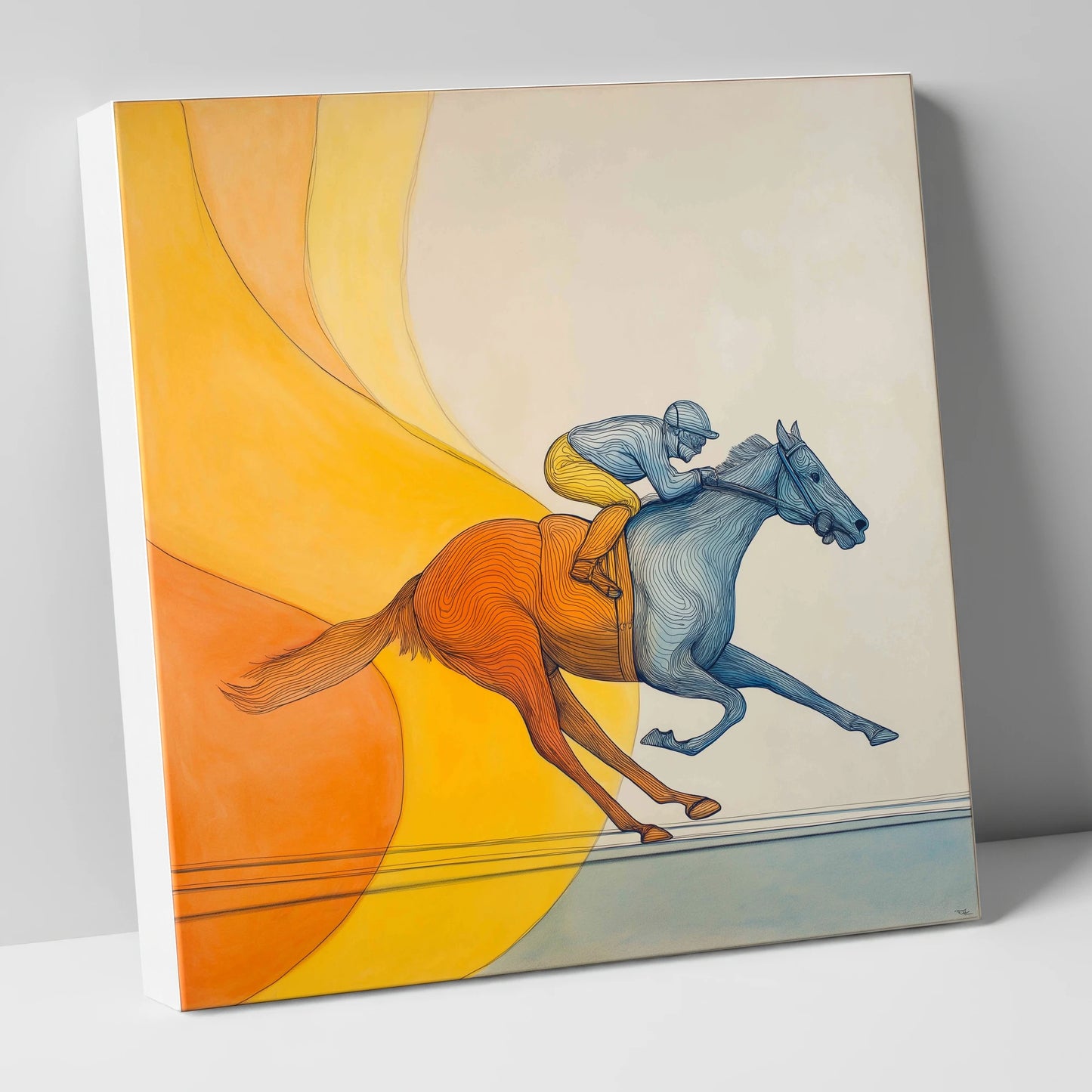 Contours of Speed racing horse canvas wall art