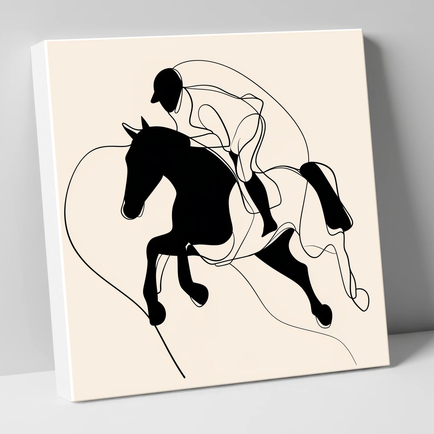 Airborne Elegance show jumping horse canvas wall art