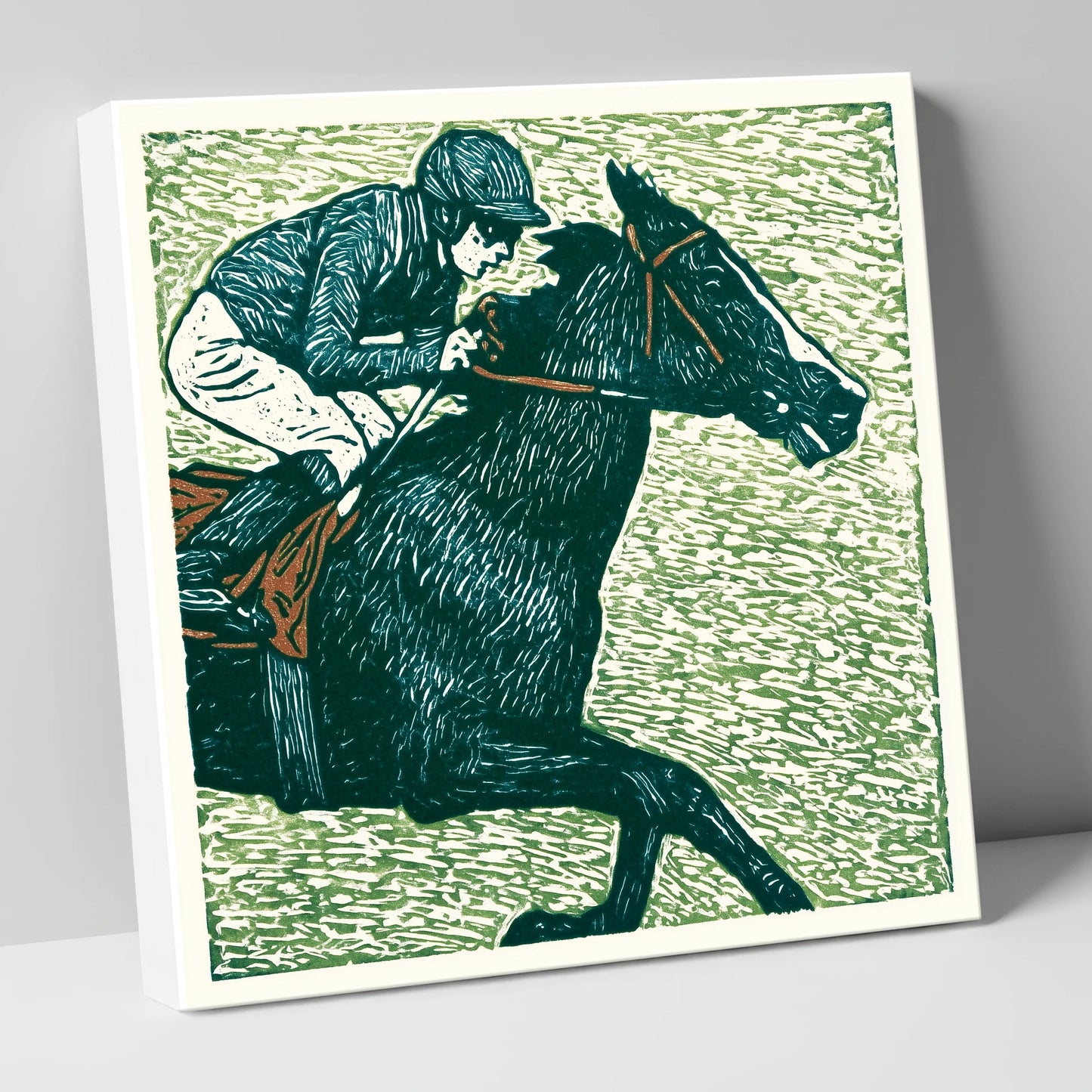 The Final Furlong racing horse canvas wall art