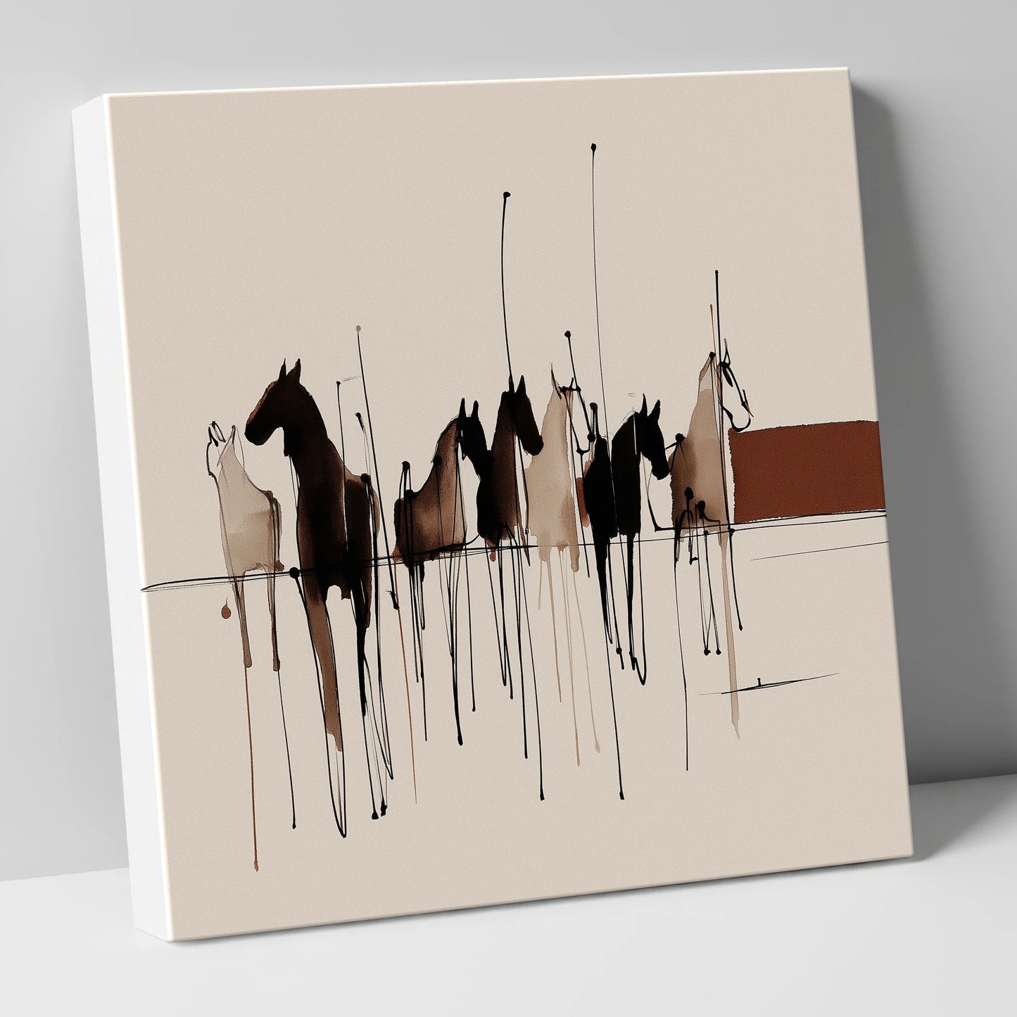 Shadows of the Herd wild horses canvas wall art
