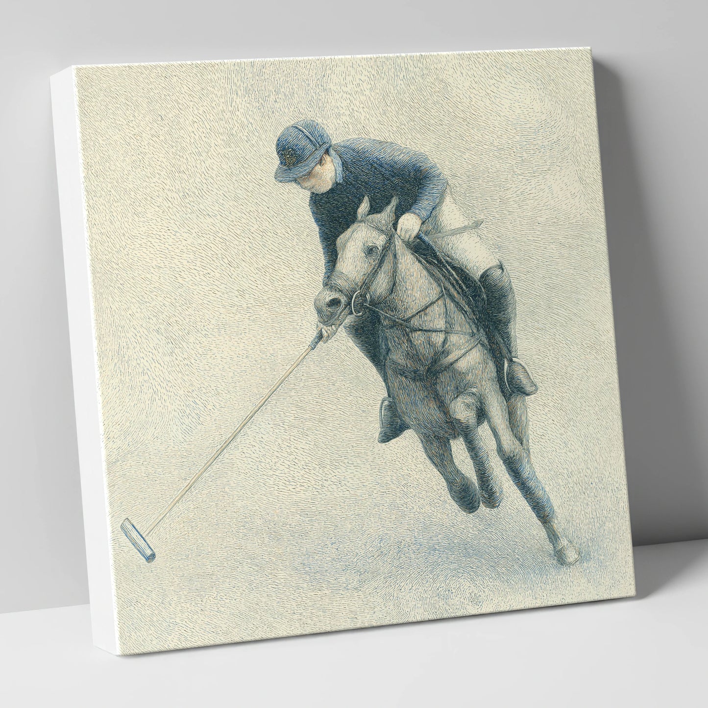 The Polo Stroke polo horse canvas wall art