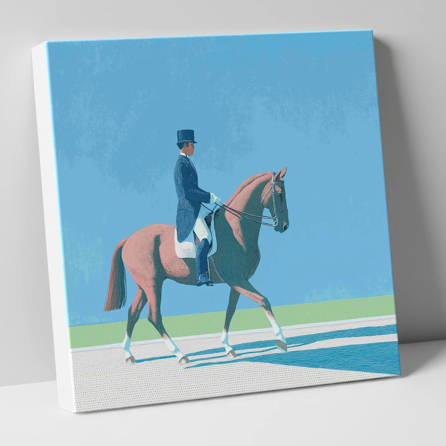 Collected Harmony dressage horse canvas wall art