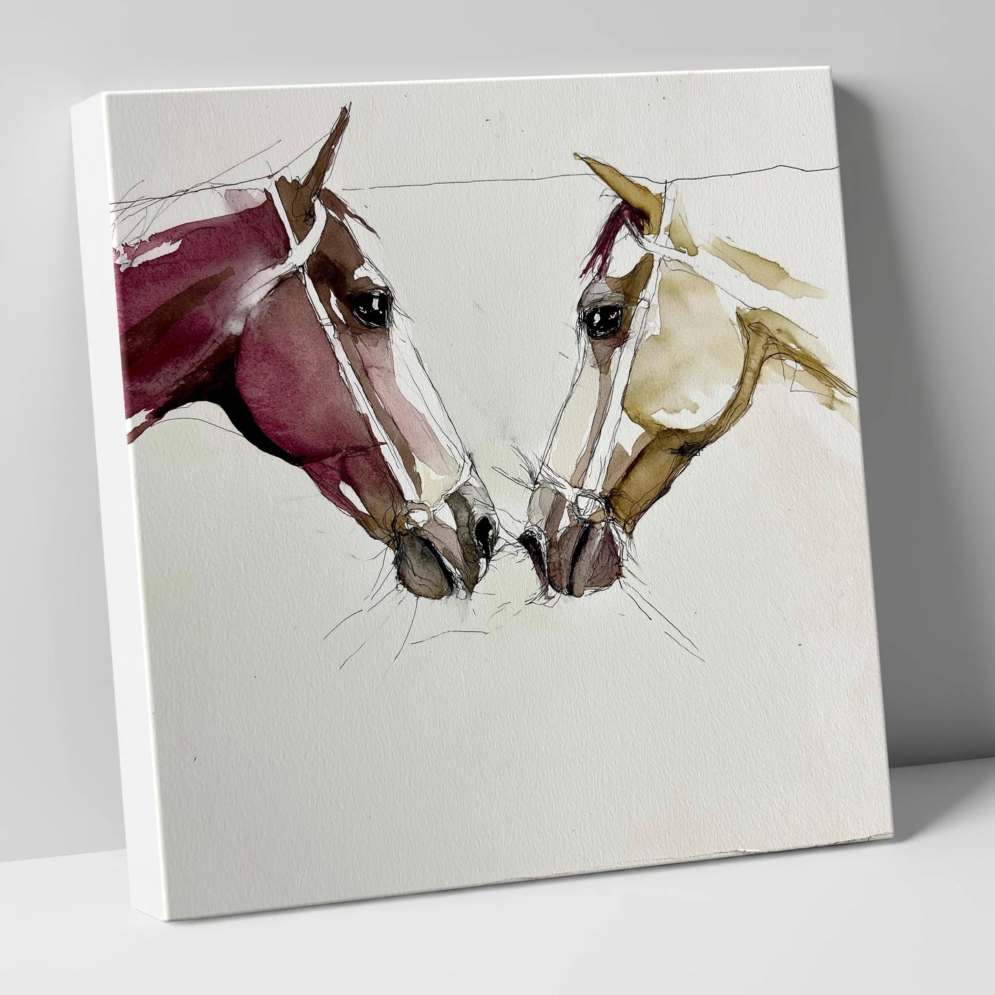 Kindred Spirits horse portrait canvas wall art