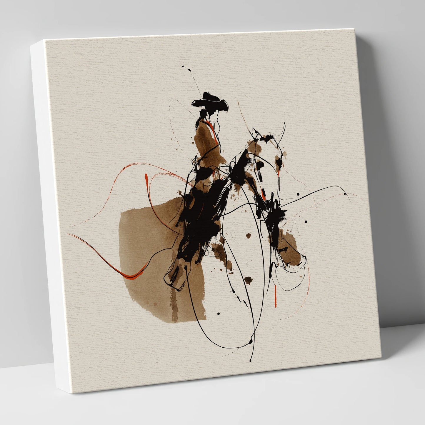 Frontier Rhythm western horse canvas wall art