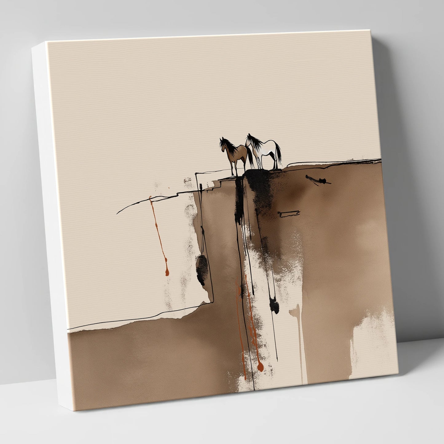Horizon Companions wild horses canvas wall art