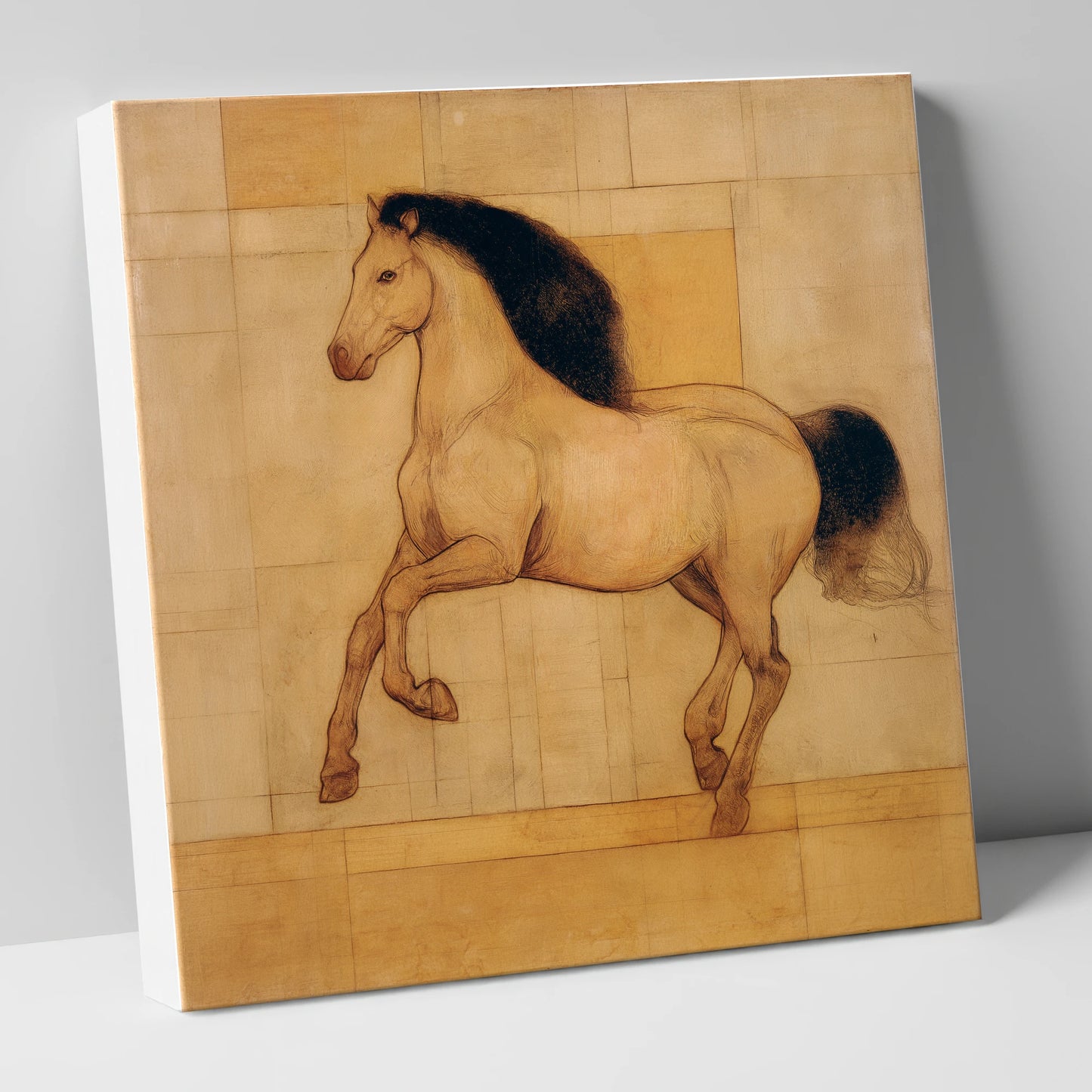 Classical Equine Study horse portrait canvas wall art