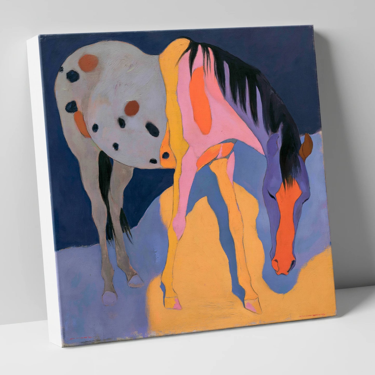 Vibrant Grazing Appaloosa Horse horse breed canvas wall art