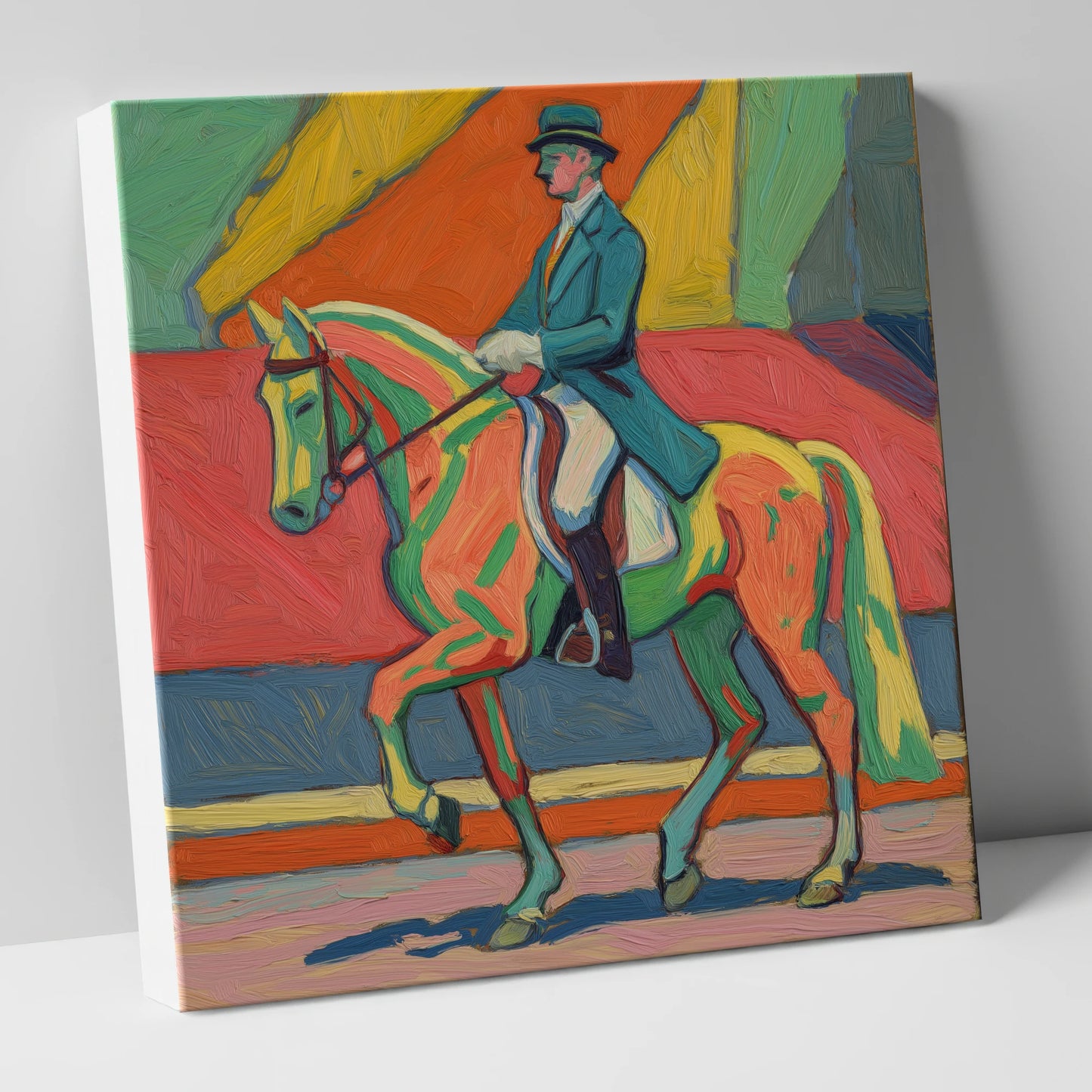 Vivid Dressage Rhythm dressage horse canvas wall art