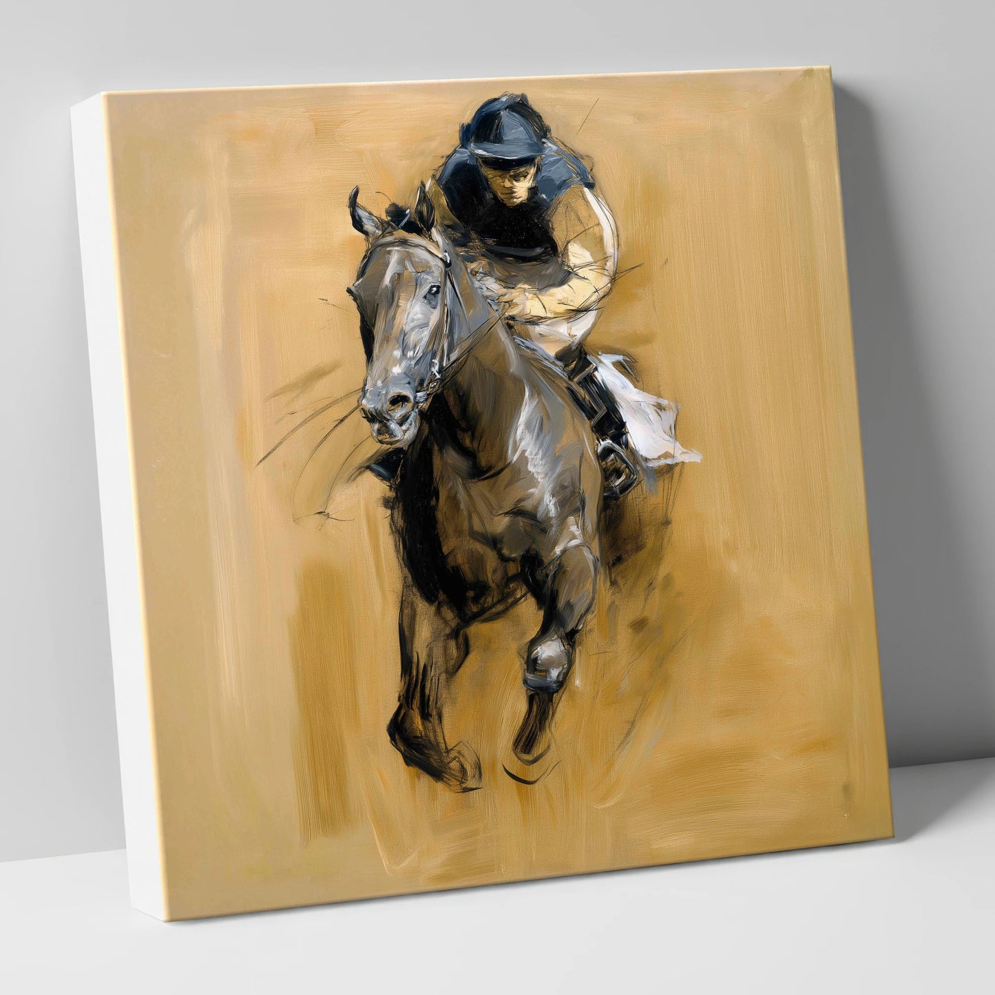 The Final Furlong racing horse canvas wall art