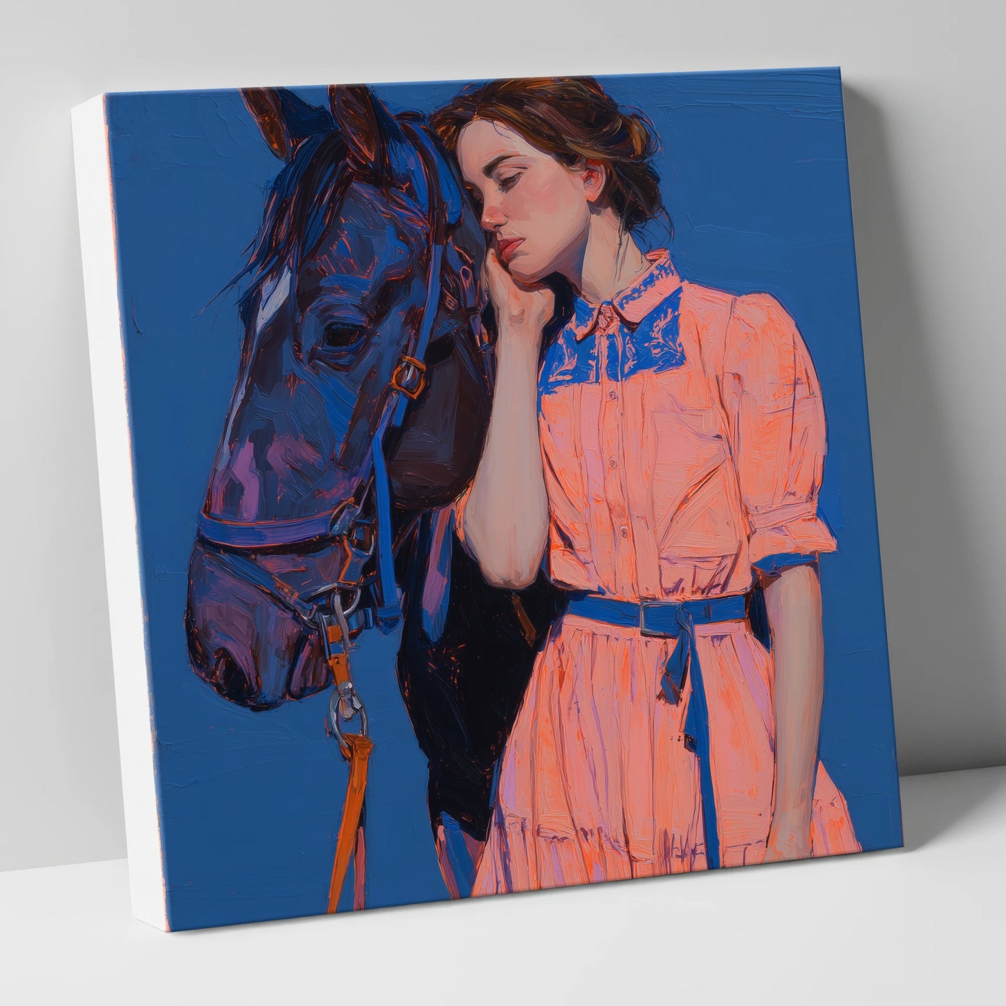 Bold Harmony horse & rider canvas wall art