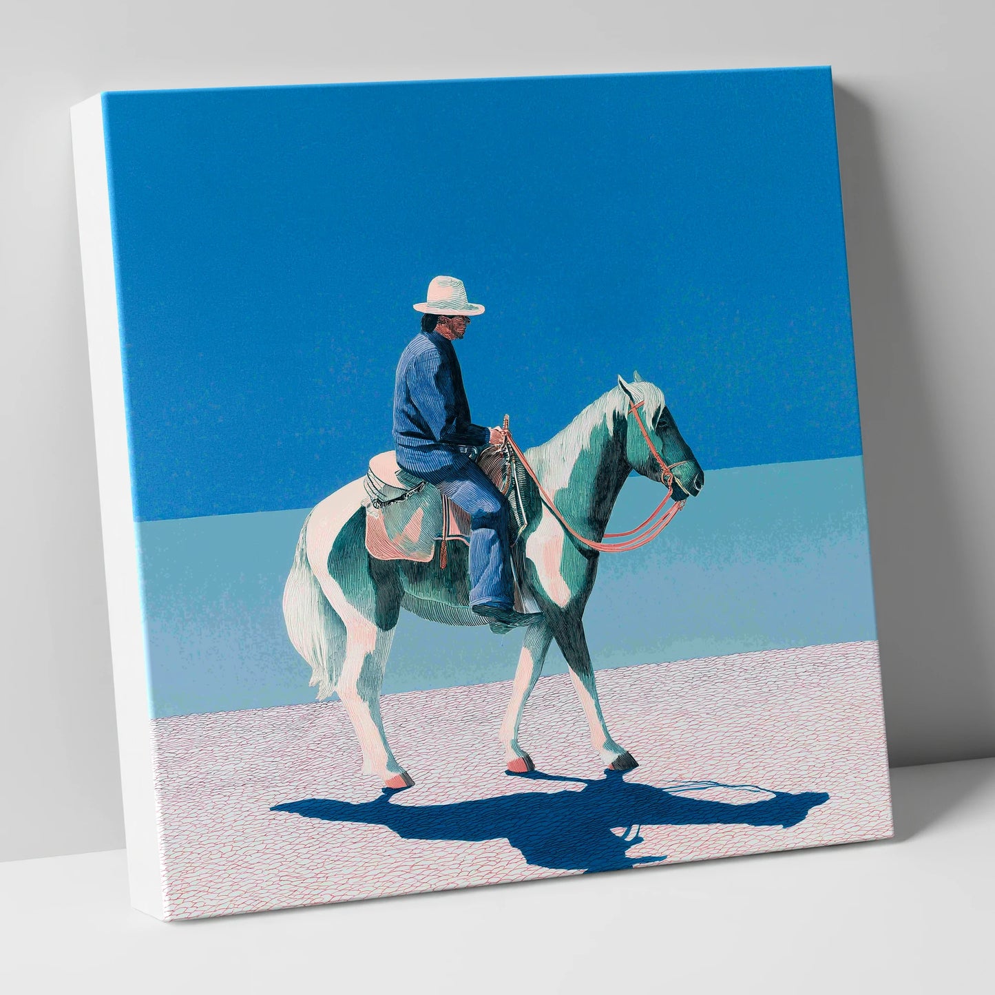 The Vast Horizon western horse canvas wall art