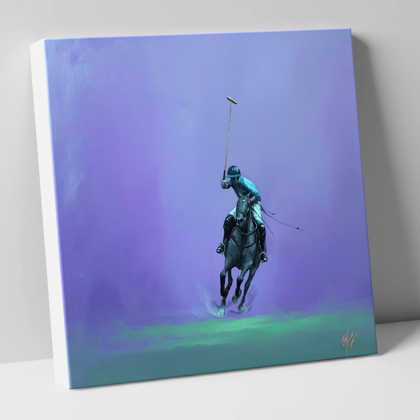 The Violet Chukka polo horse canvas wall art