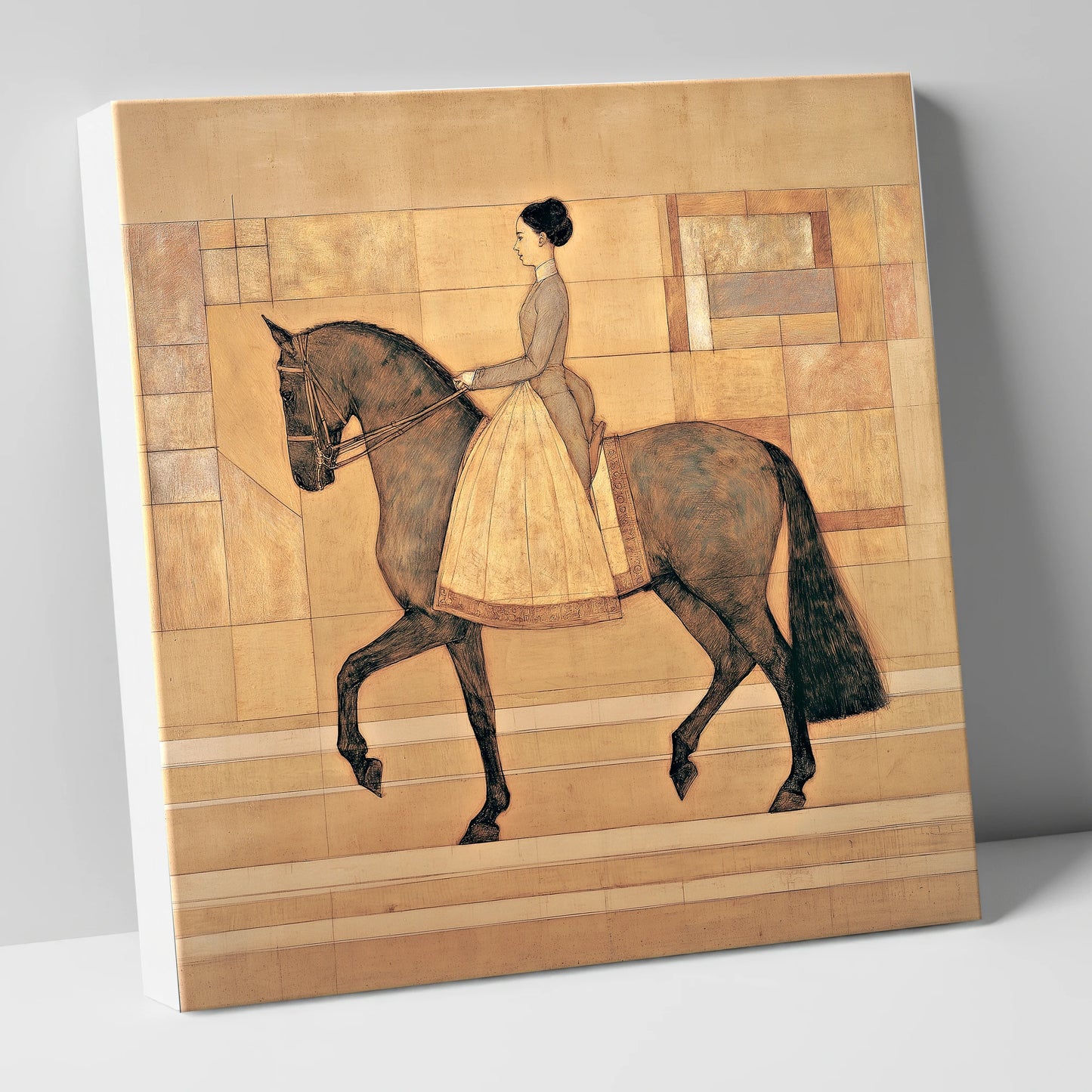 Golden Era Dressage dressage horse canvas wall art