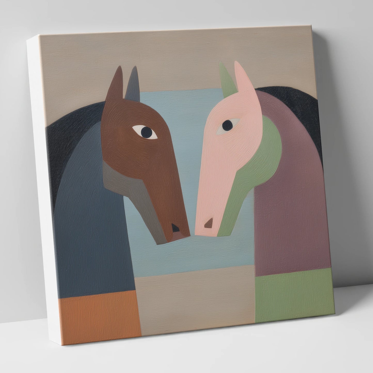 Structured Connection horse portrait canvas wall art