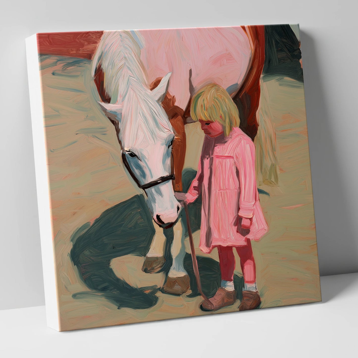 A Quiet Understanding horse & rider canvas wall art