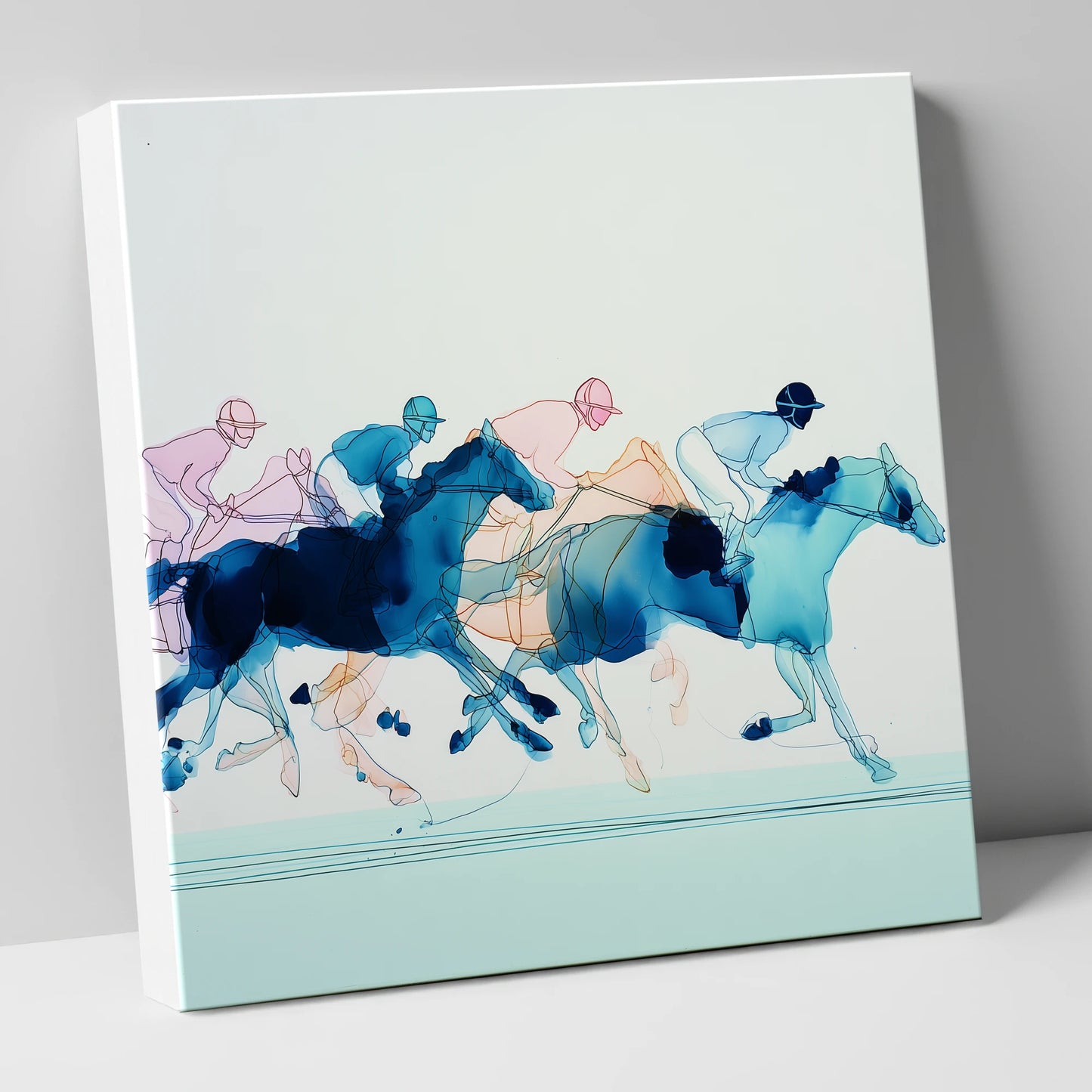 Fluid Racing Strides racing horse canvas wall art