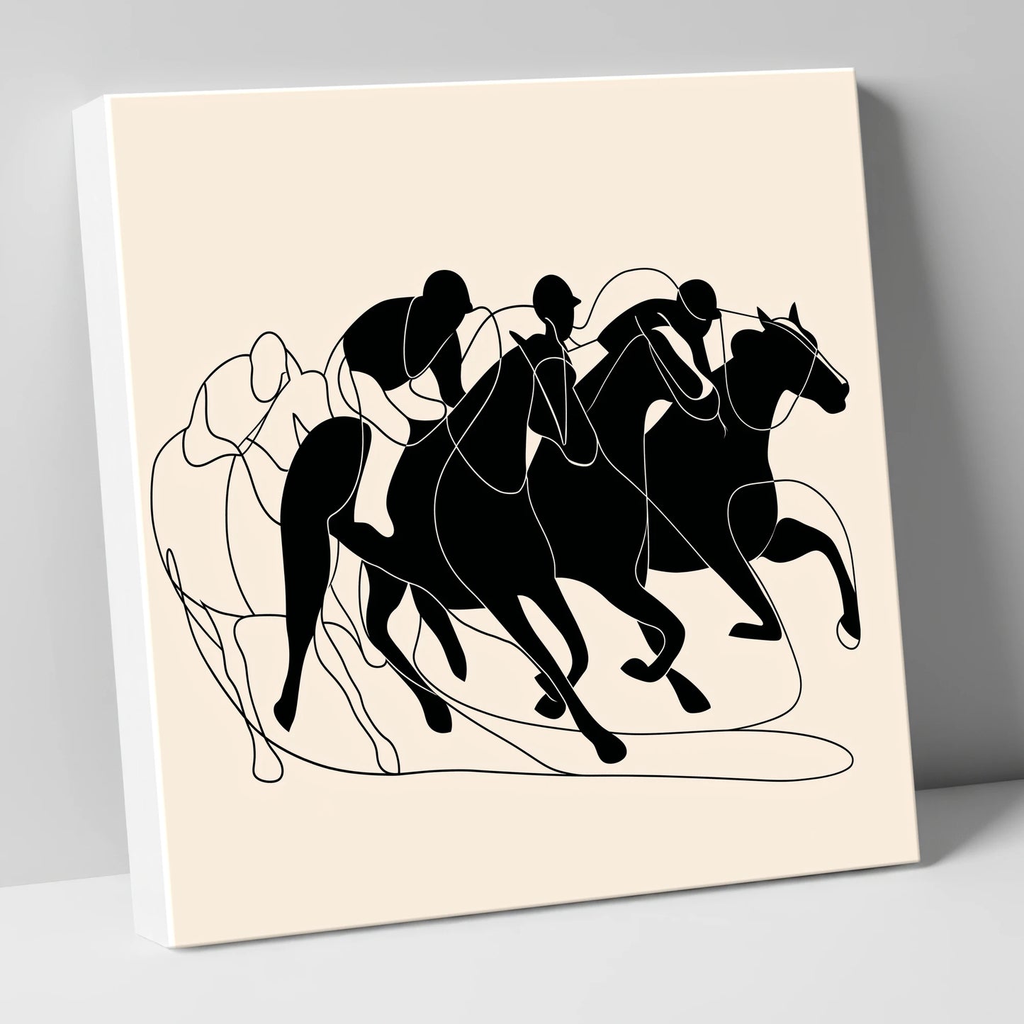 The Leading Pack racing horse canvas wall art