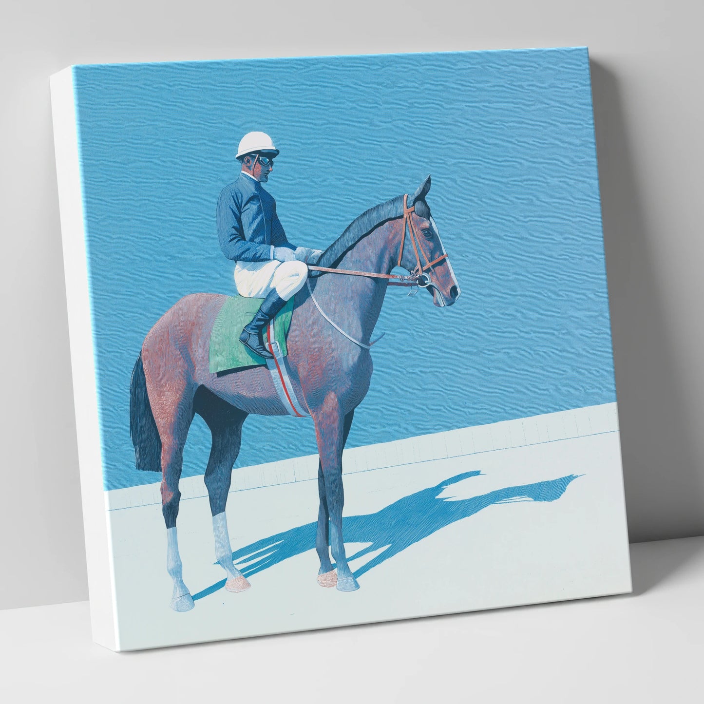 Before the Off racing horse canvas wall art