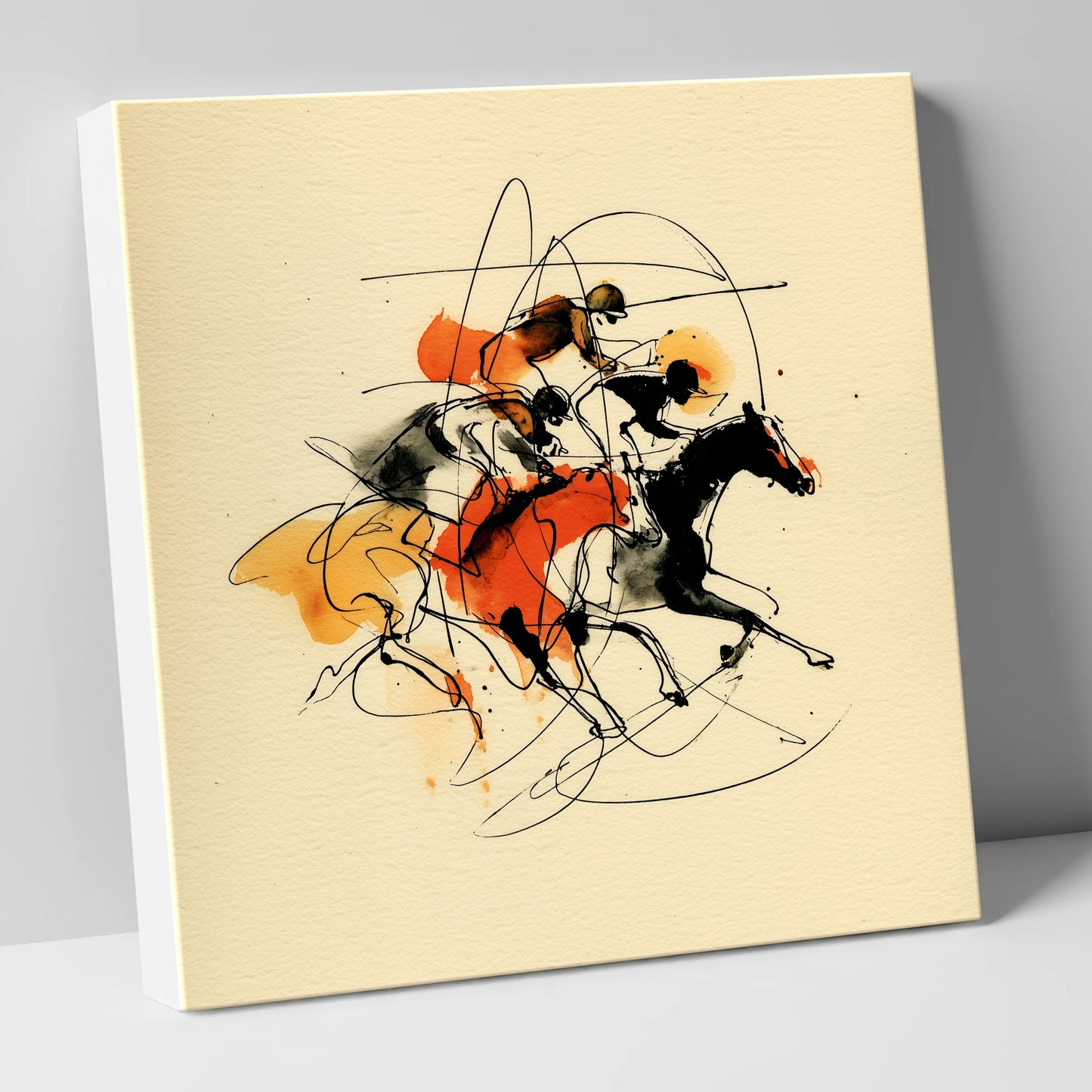 The Final Furlong racing horse canvas wall art