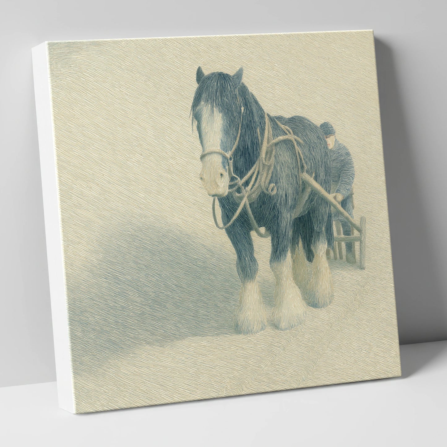 Steadfast in the Field working horse canvas wall art
