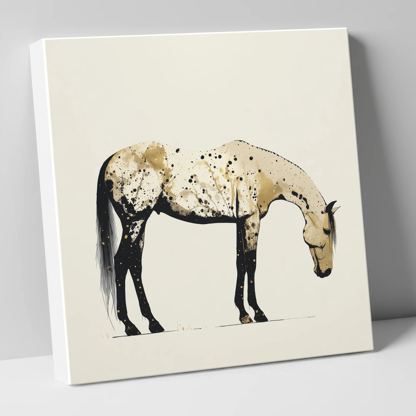 Gilded Appaloosa Elegance horse breed canvas wall art