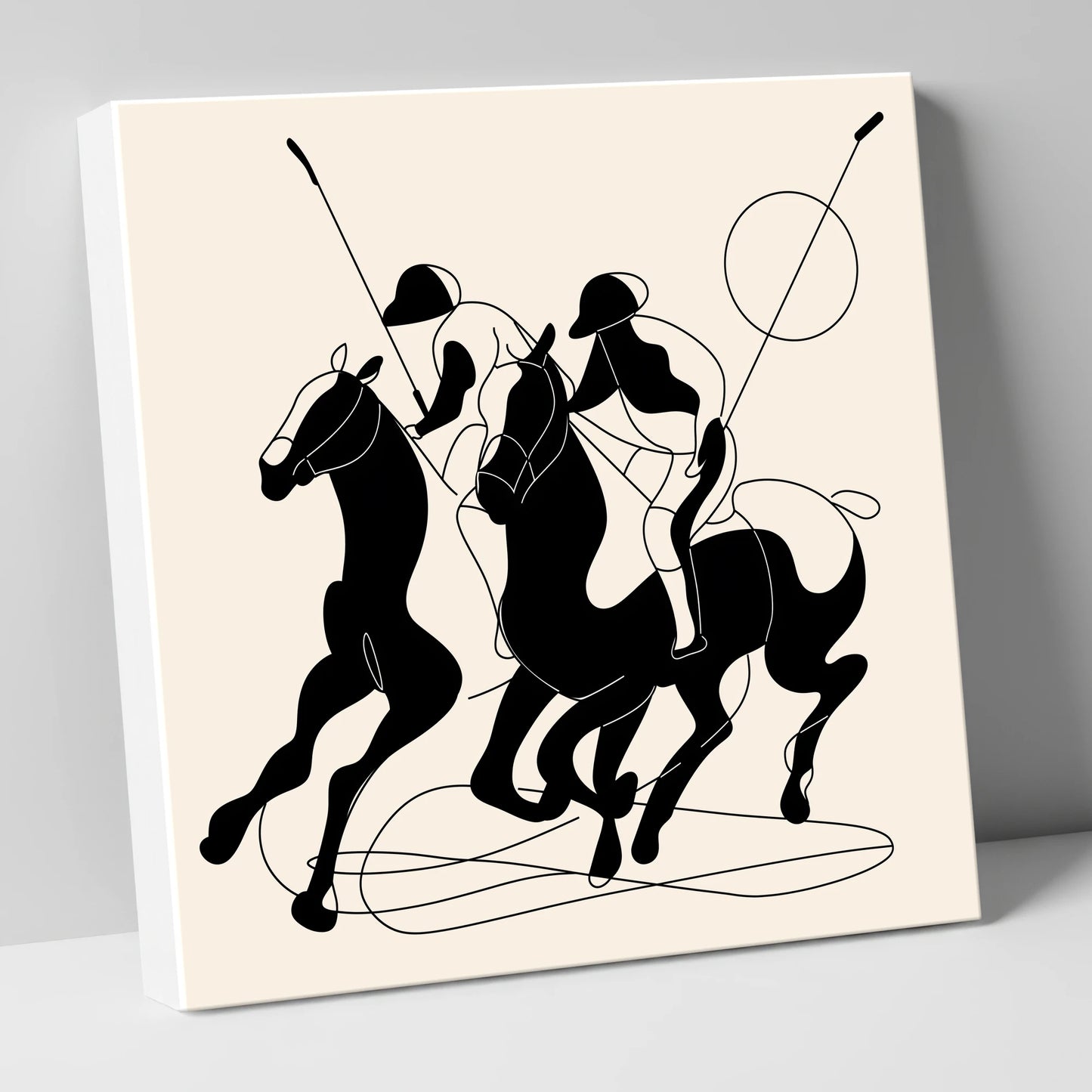 High Goal Dynamics polo horse canvas wall art