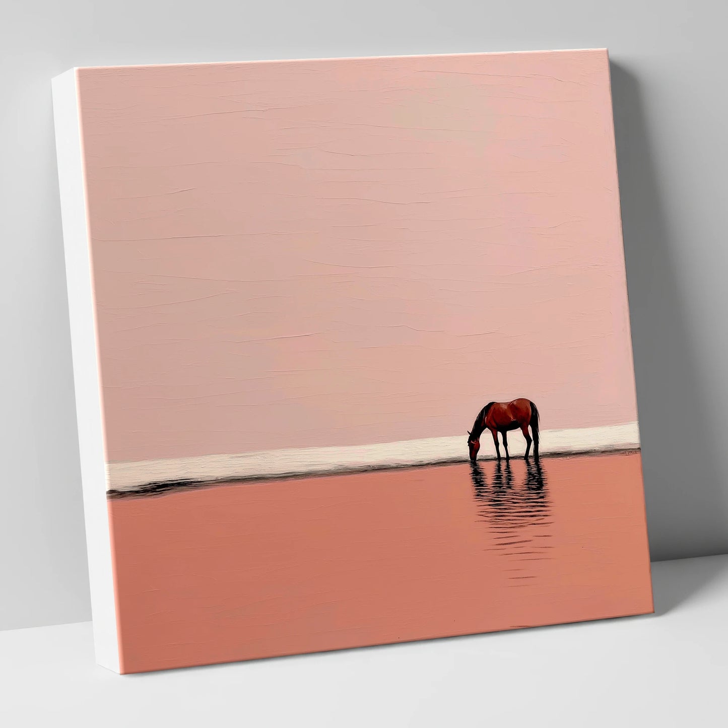 Dusty Rose Solitude horse landscape canvas wall art