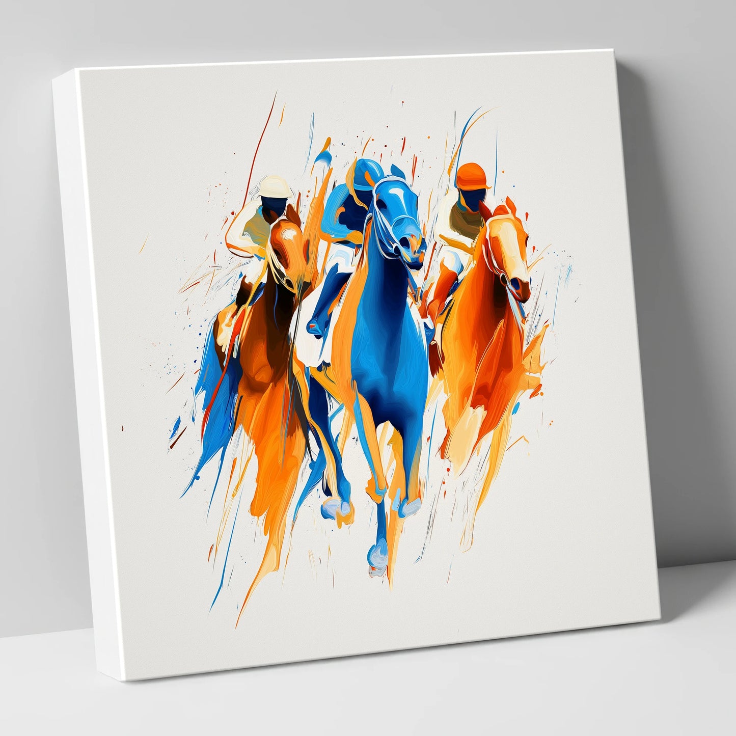 The Front Runners racing horse canvas wall art