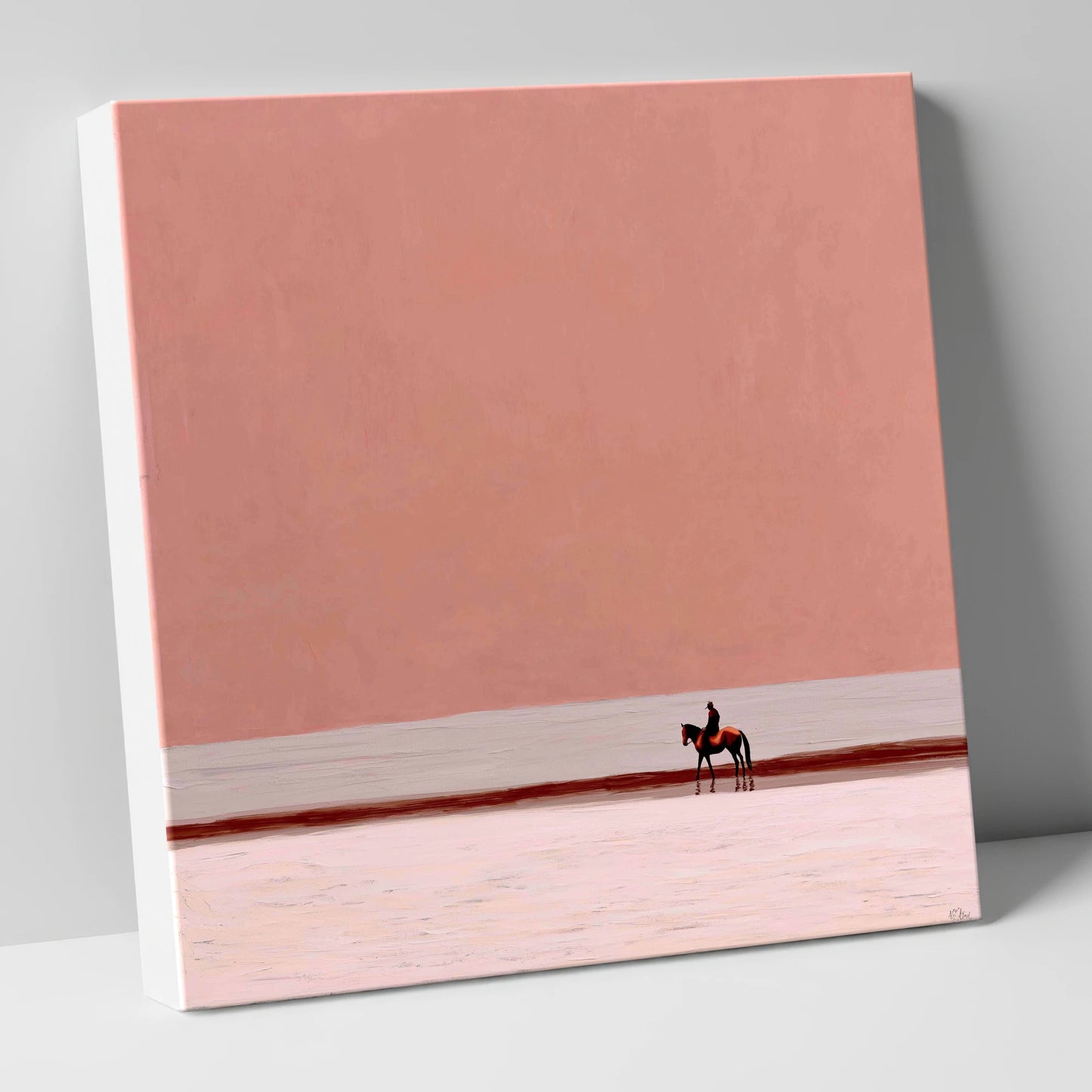 Solitary Rose Horizon horse landscape canvas wall art