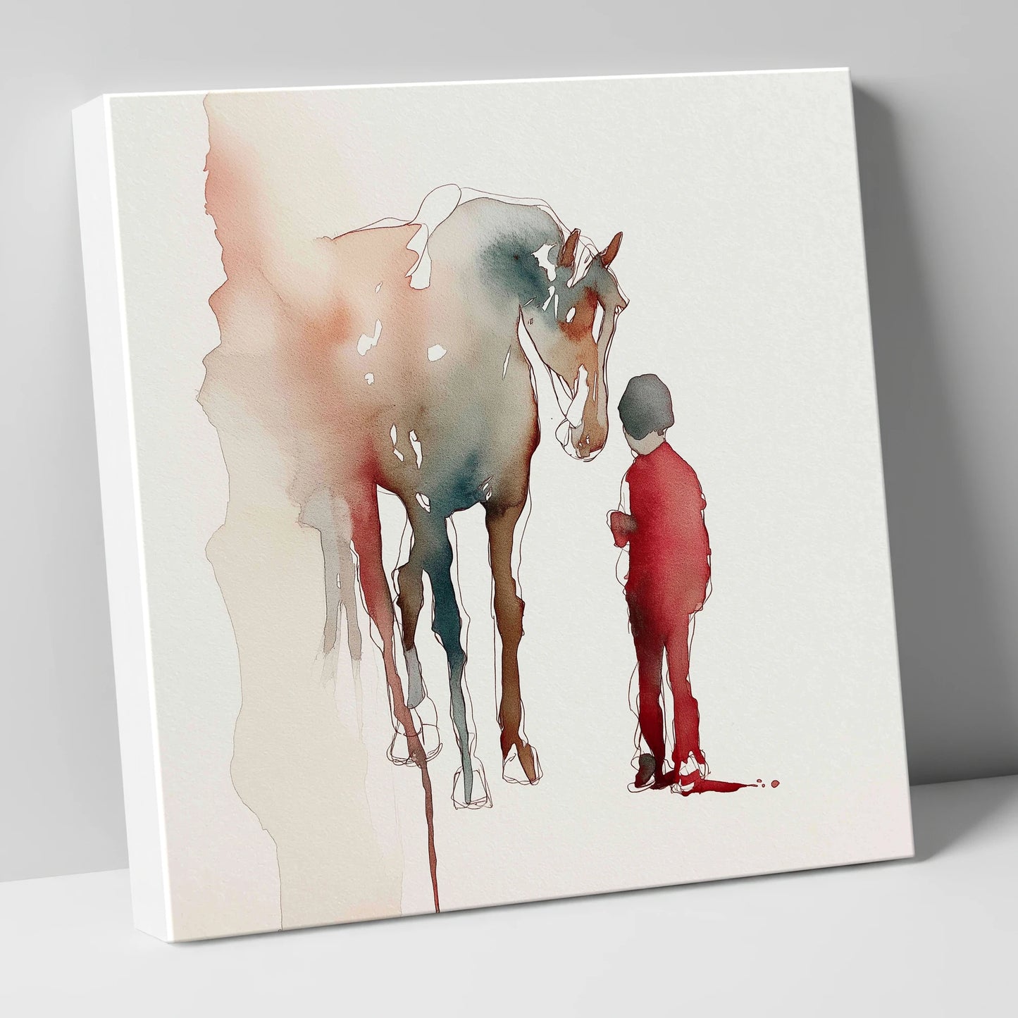 The Unspoken Bond horse & rider canvas wall art