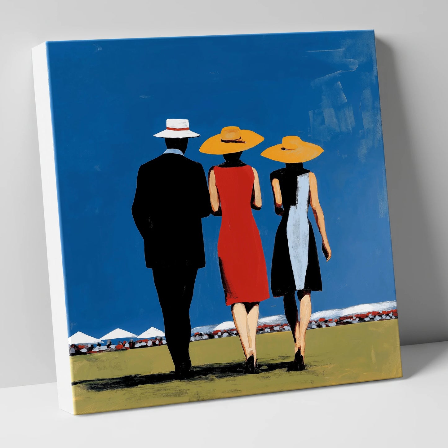 Summer Racing Elegance racing horse canvas wall art