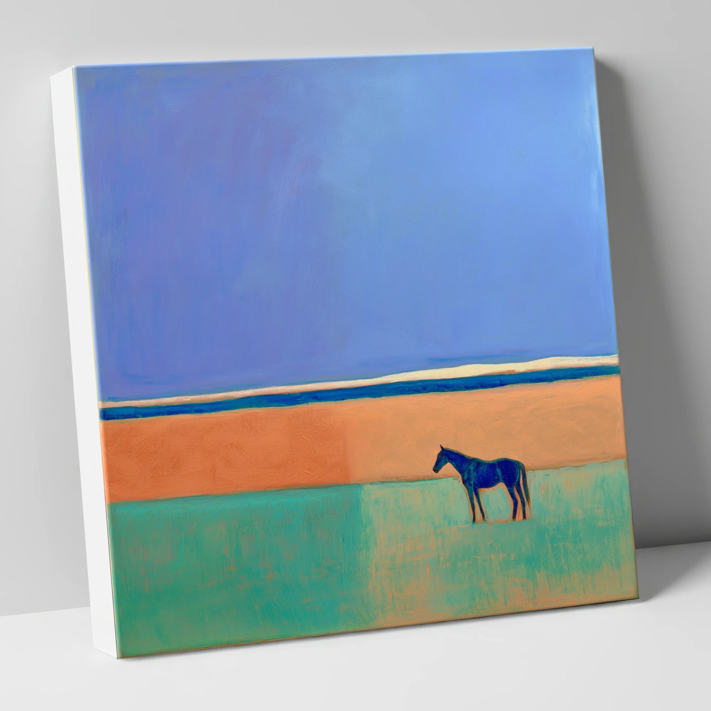The Silent Expanse horse landscape canvas wall art
