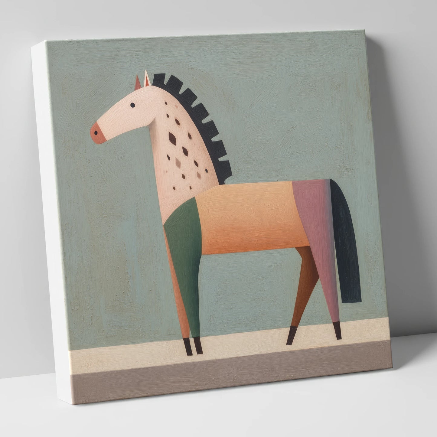 Geometric Appaloosa Form horse breed canvas wall art